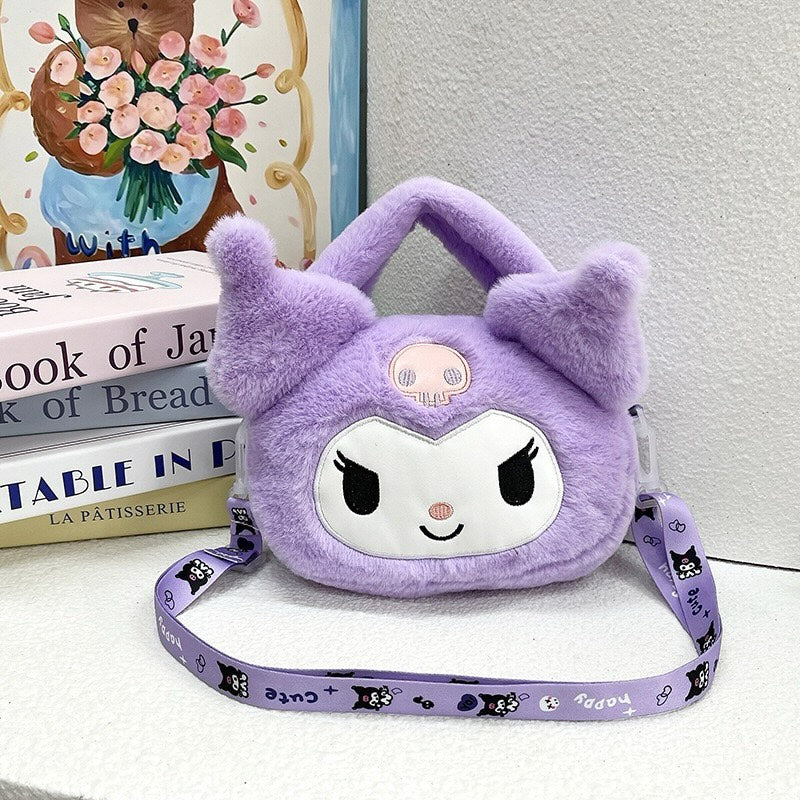 Bella N Bloom Cute Kuromi Plush Mini Sling Bag for Kids Girls