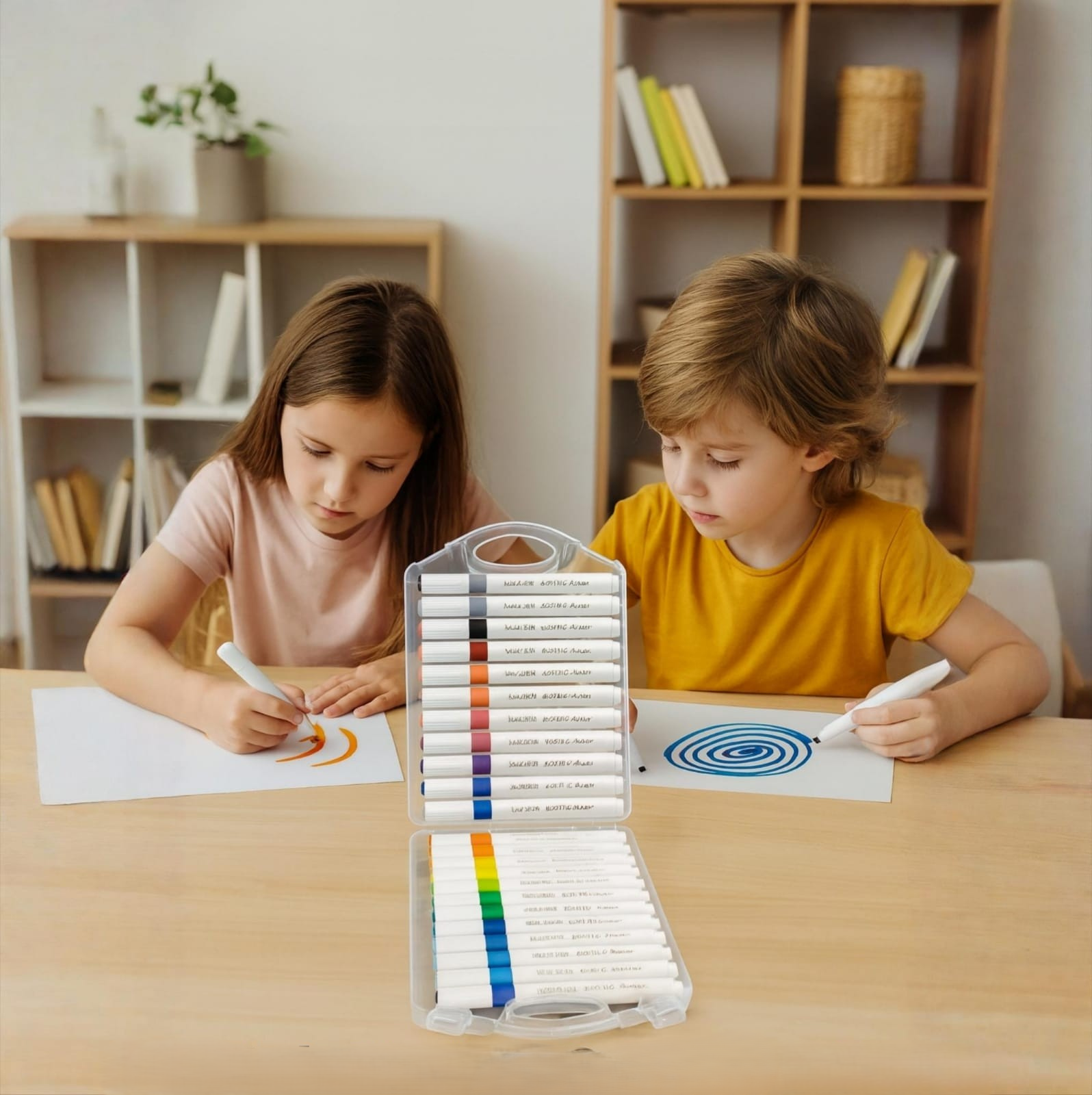 24-Color Acrylic Marker Pen Set – Smooth Paint Markers for Kids & Artists, Vibrant Shades