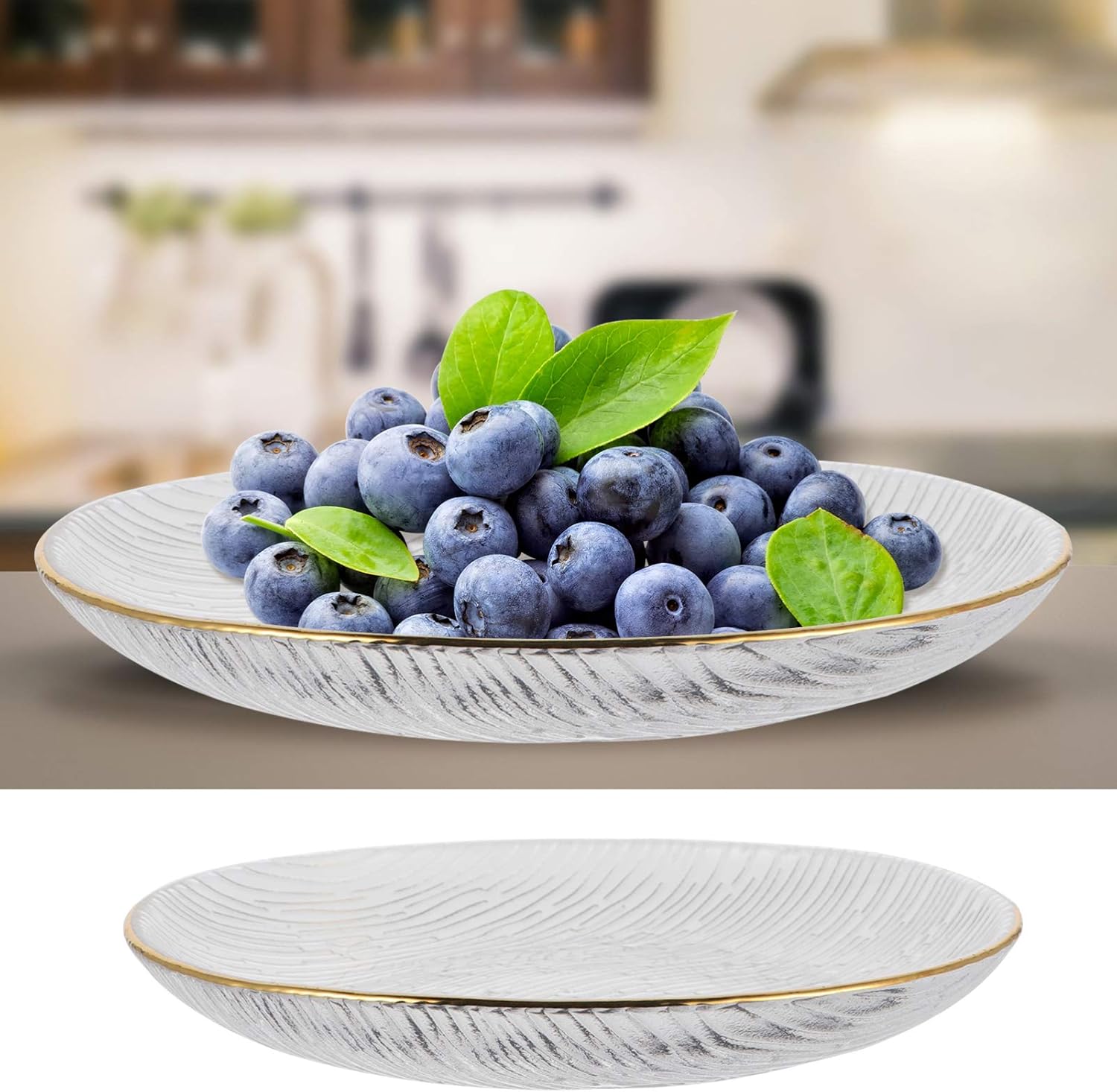 Crystal Clear Glass Tray Set of 3