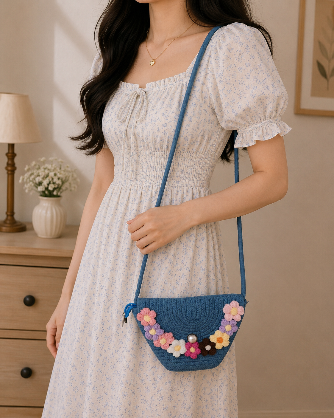 Mini Tote Bag (Blue)