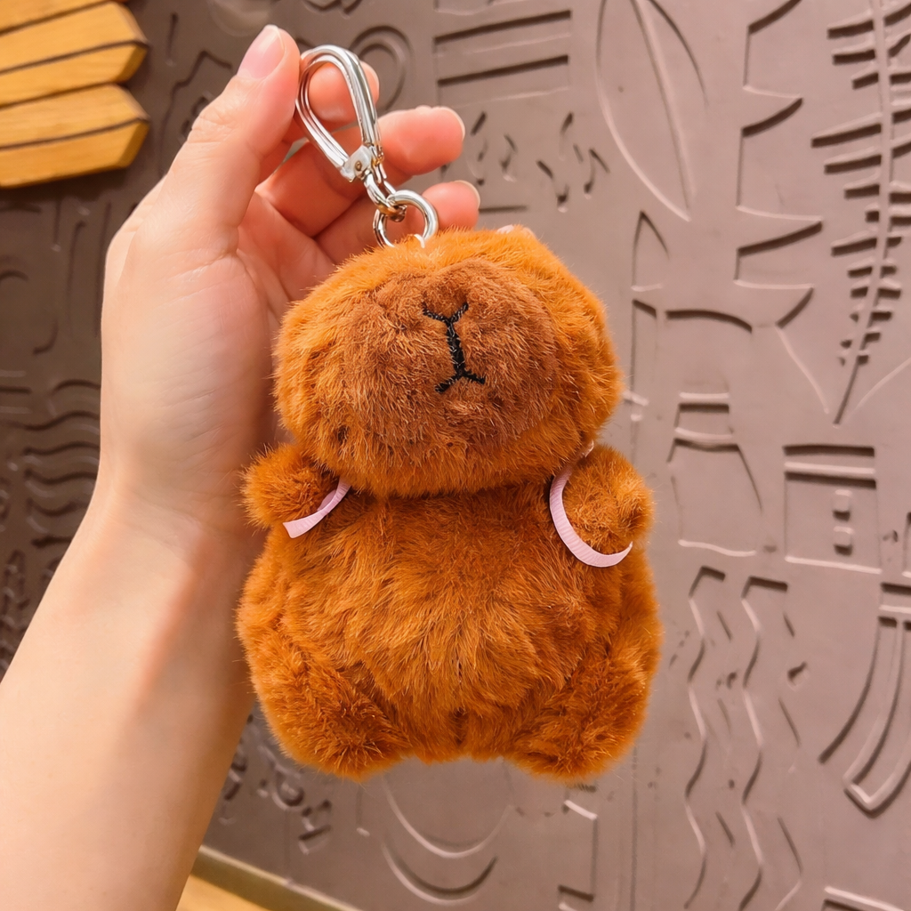 Bella N Bloom Cute Capybara Fruit Plush Keychain Charm