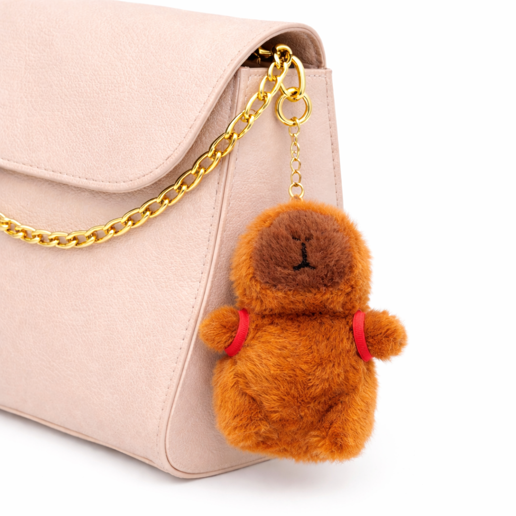 Bella N Bloom Cute Capybara Fruit Plush Keychain Charm