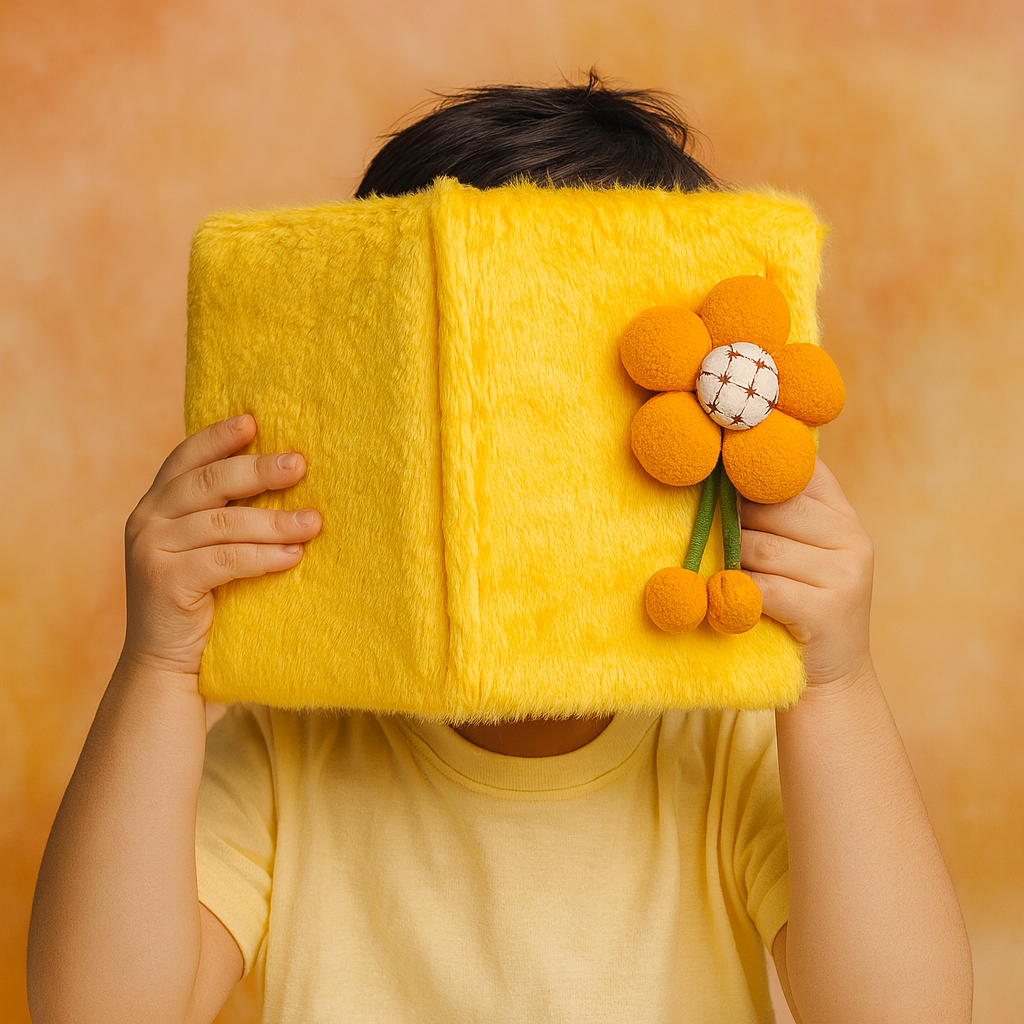 Cute Plush Daisy Furry Diary for Kids – Yellow