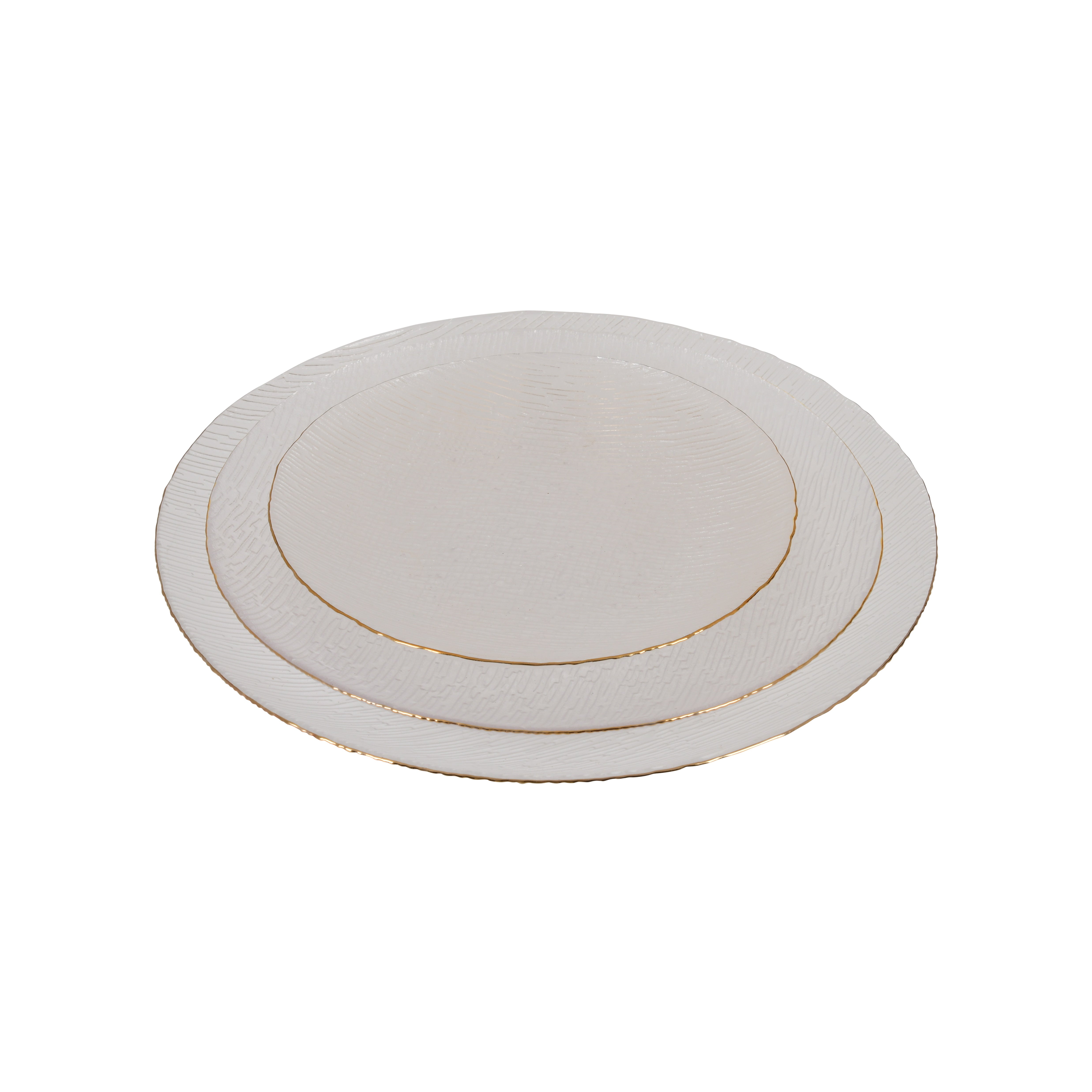 Glass Plates/ tray- Style 1 (Set of 3)