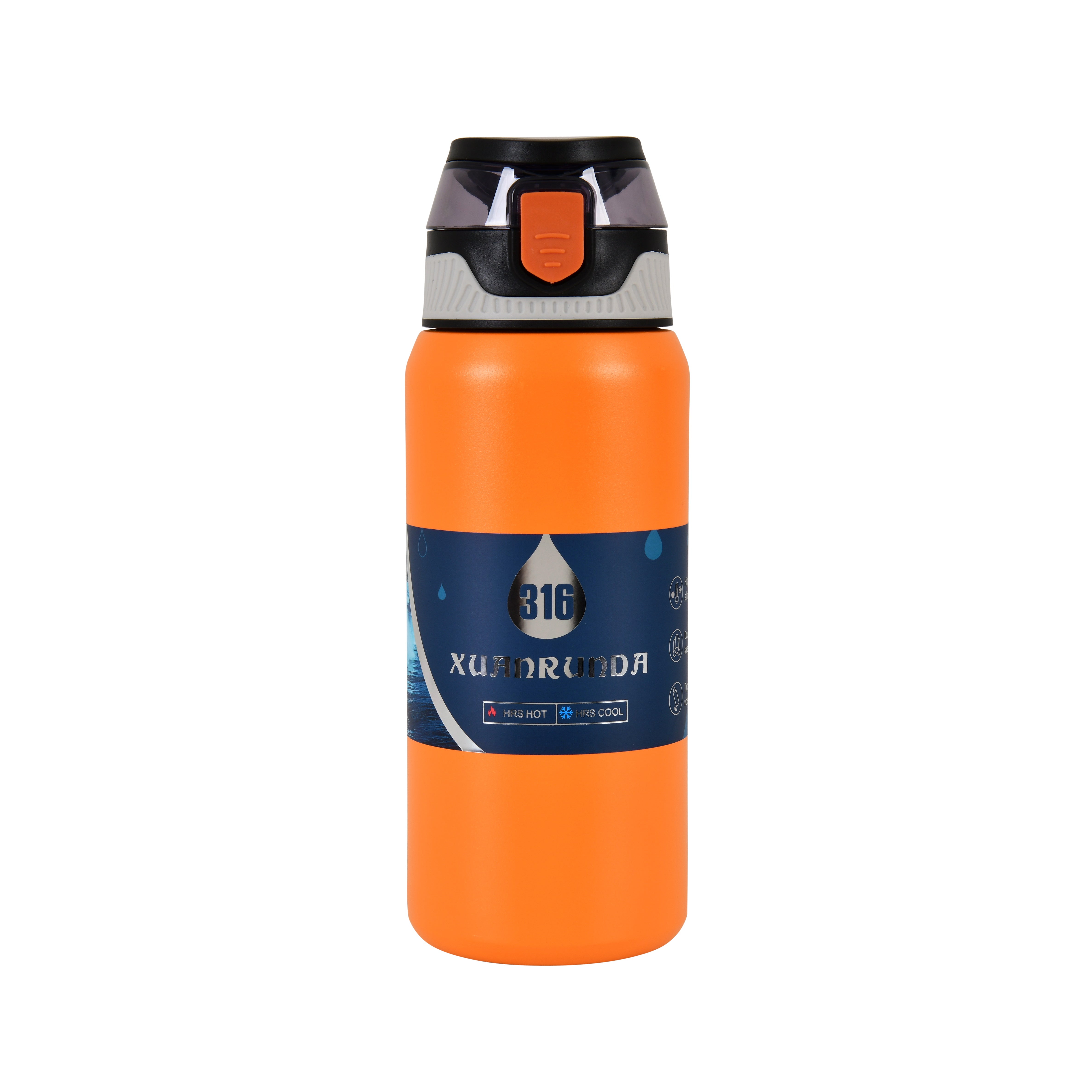 Insulated Sipper Bottle – 850ml (Orange)