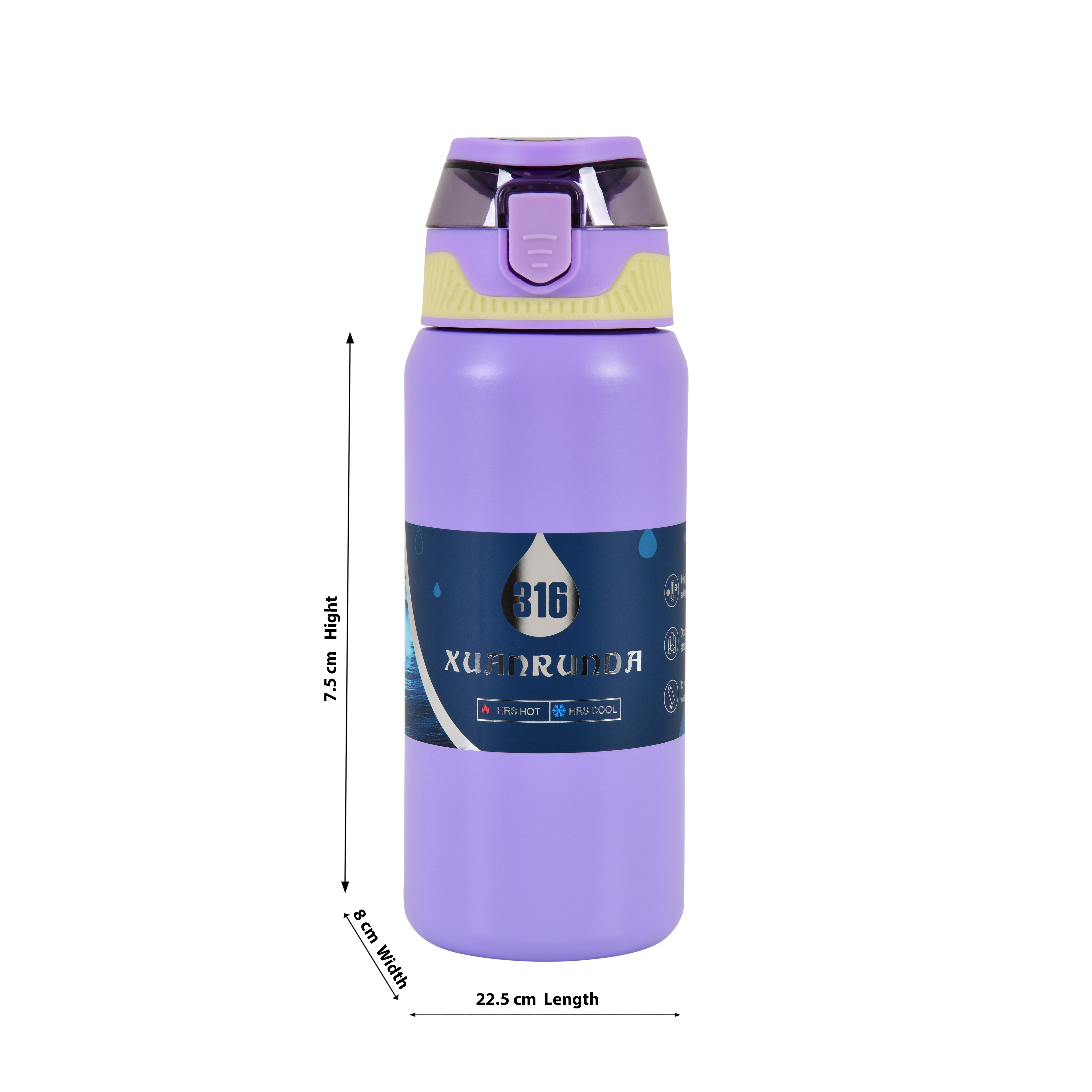 Insulated Sipper Bottle – 850ml (Purple)