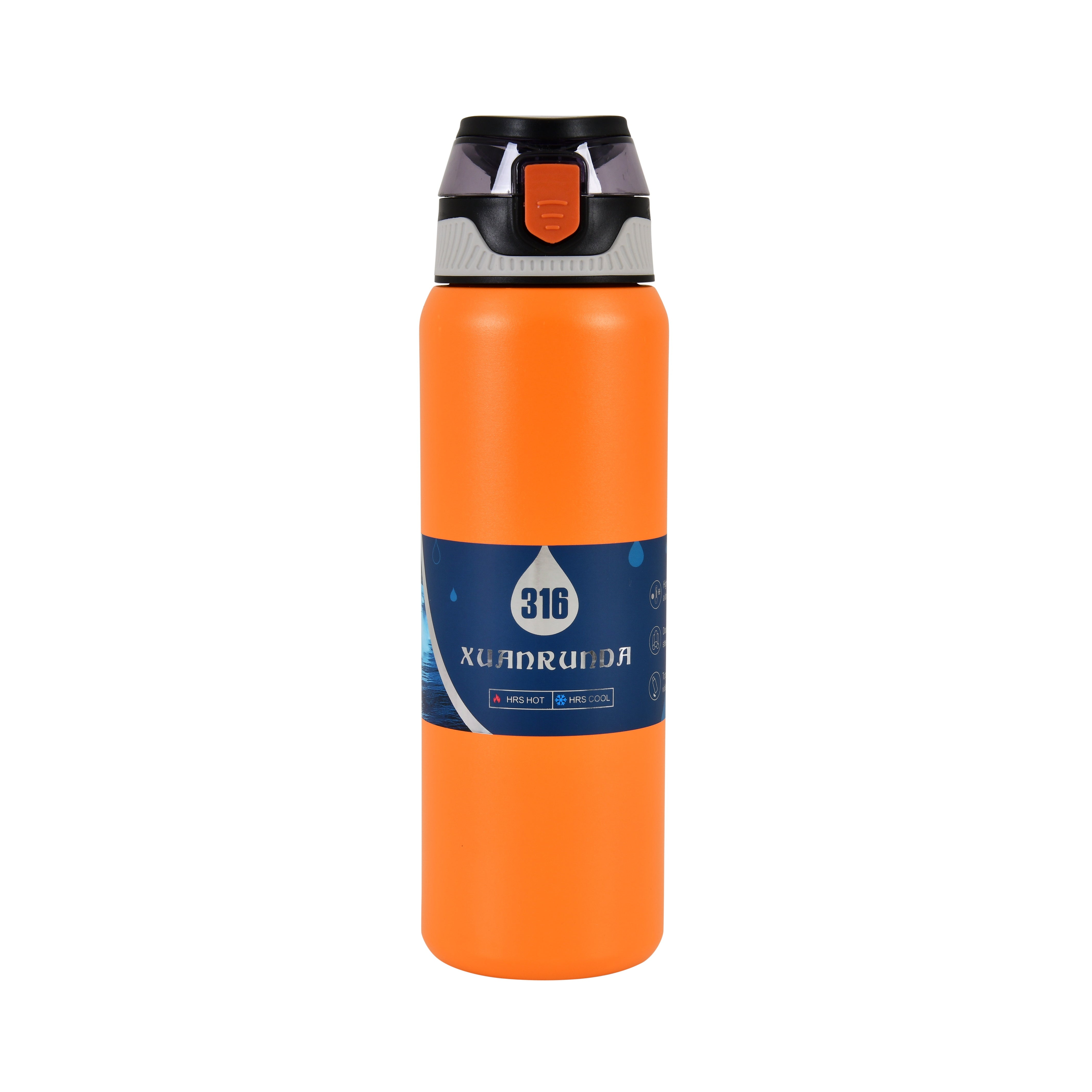 Insulated Sipper Bottle – 1L (Orange)