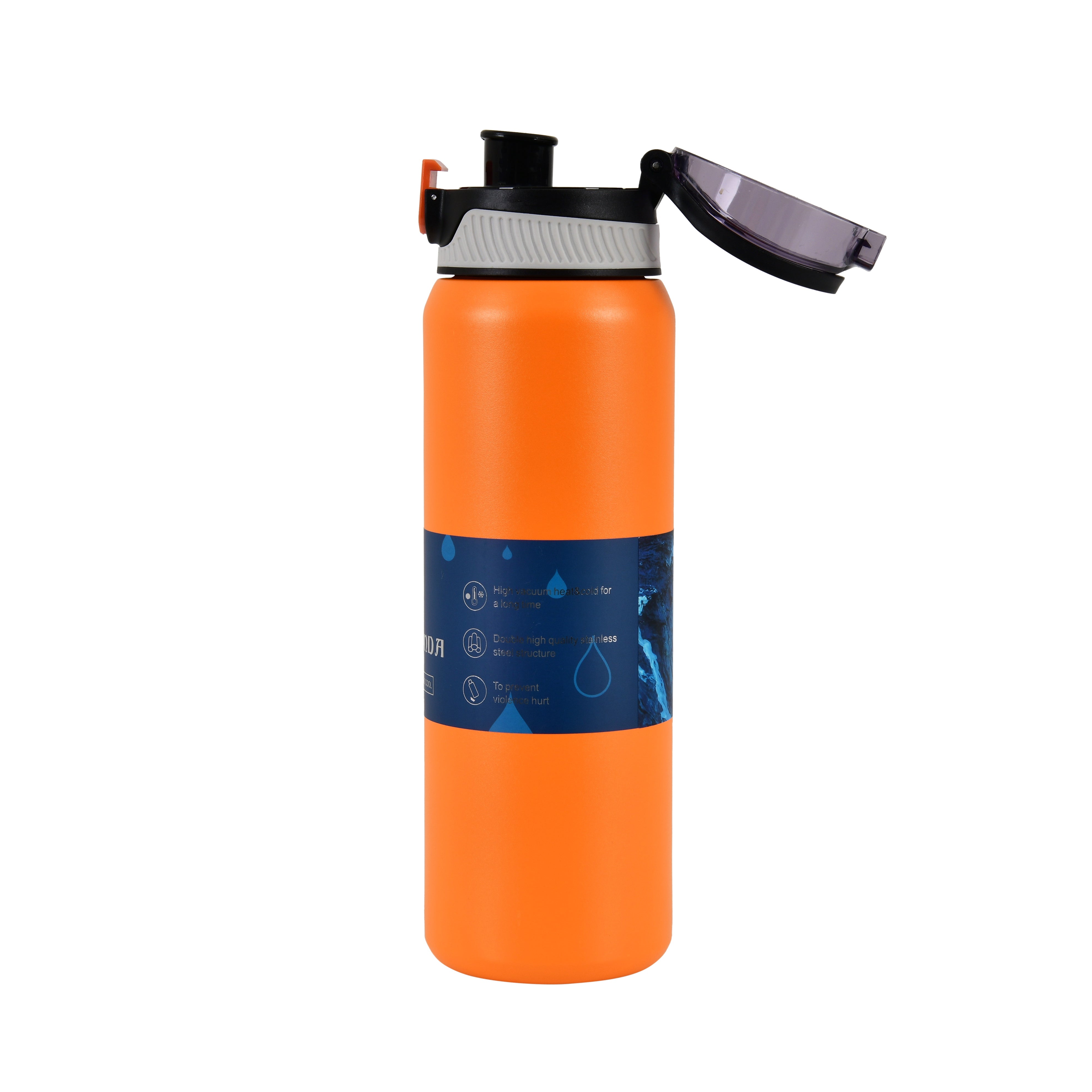 Insulated Sipper Bottle – 1L (Orange)