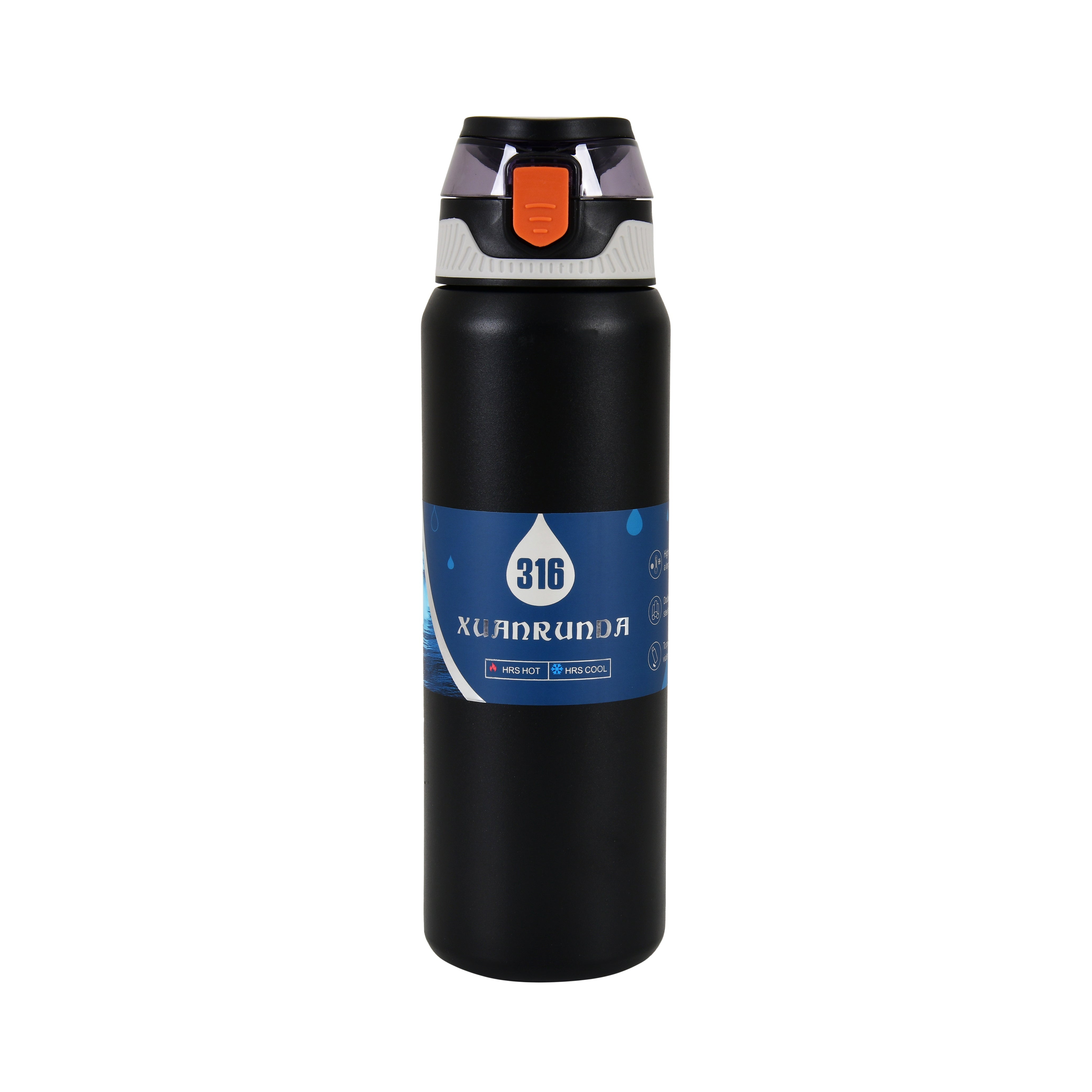 Insulated Sipper Bottle – 1L (Black)