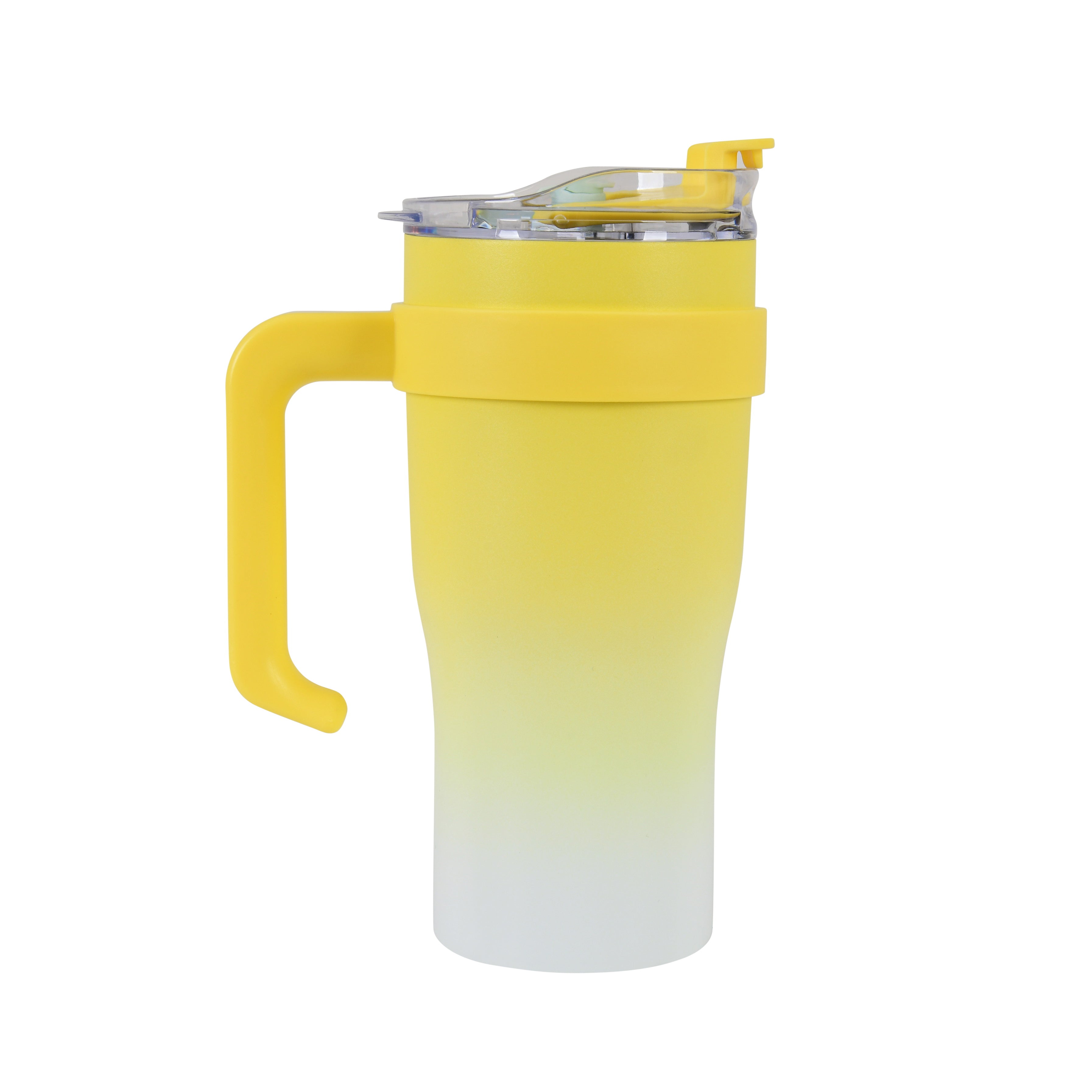 Dual Shades- Stainless Steel Sipper Tumbler (Yellow White)