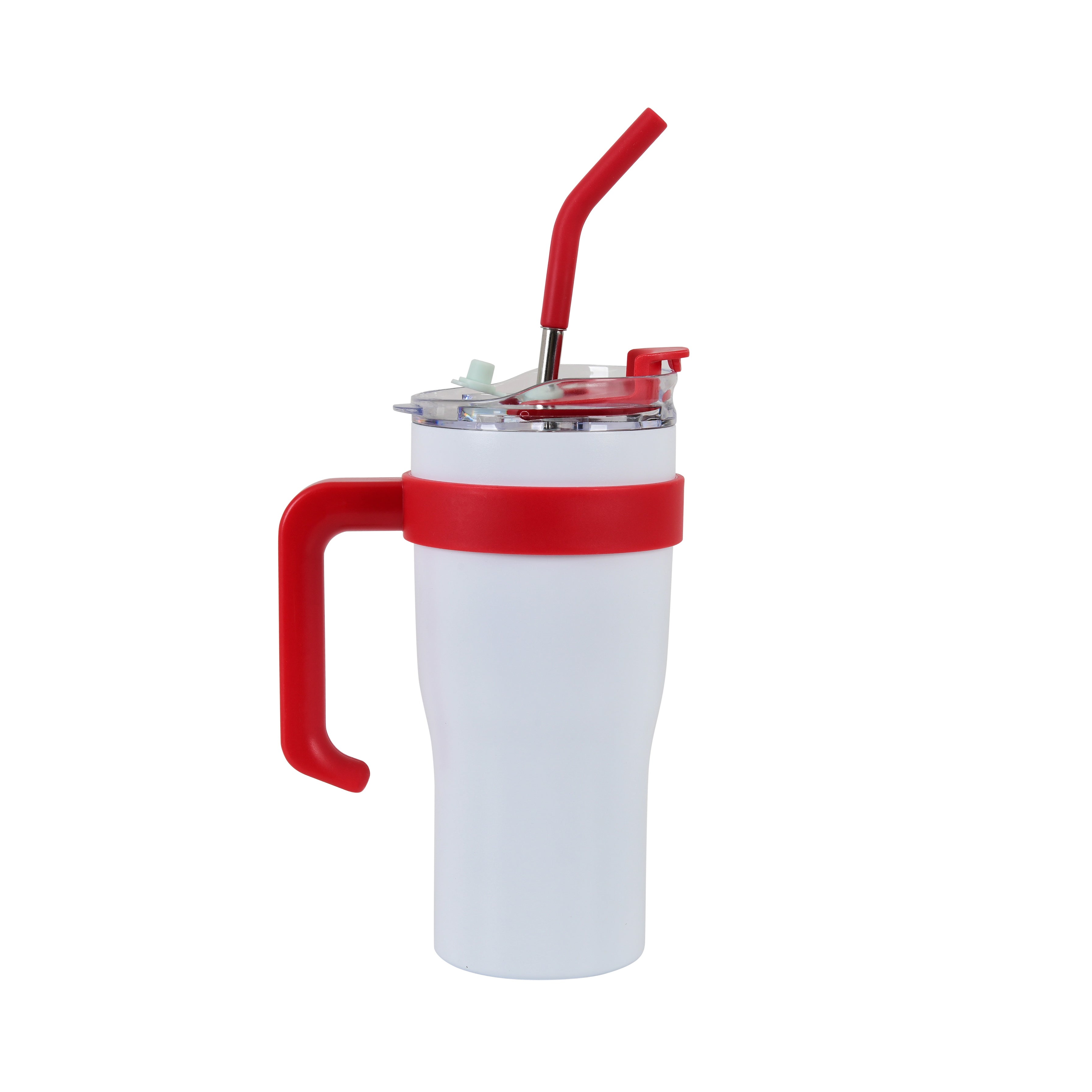 Dual Shades- Stainless Steel Sipper Tumbler (Red White)