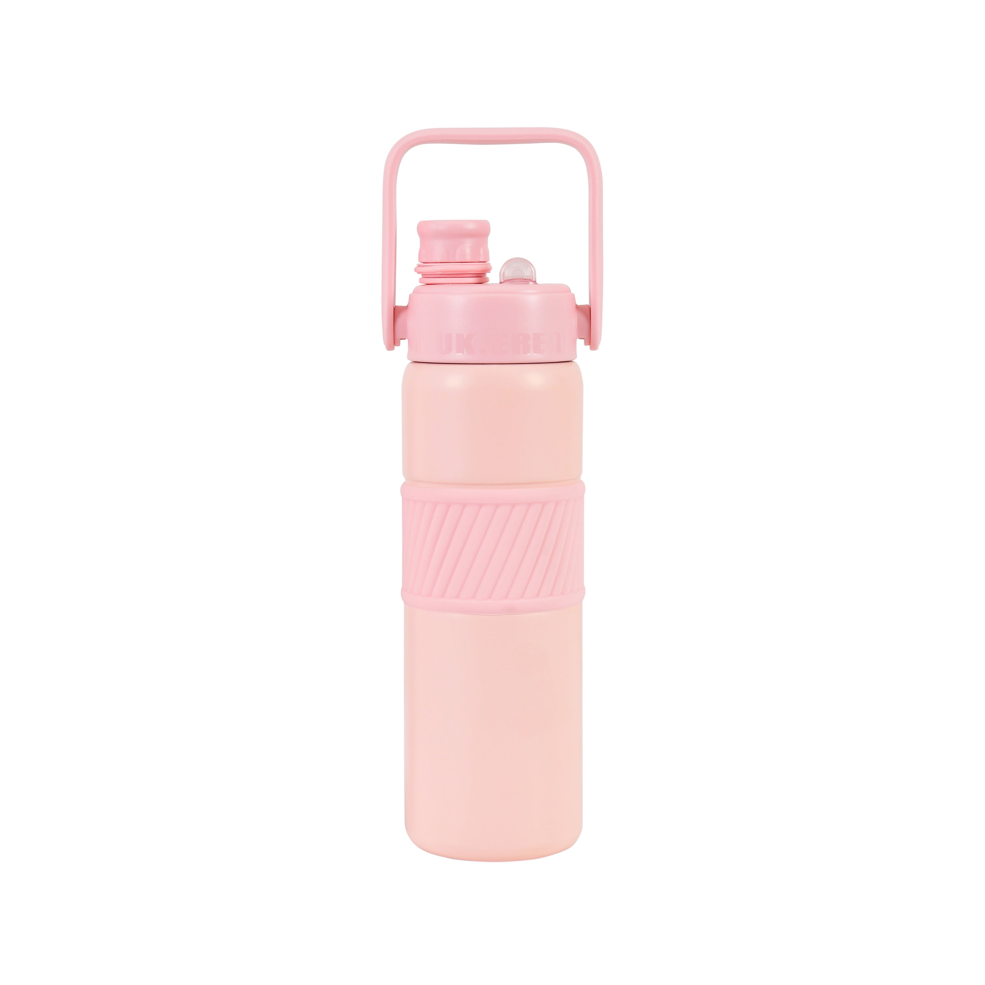 Grip & Go Bottle- Stainless Steel (Pink)