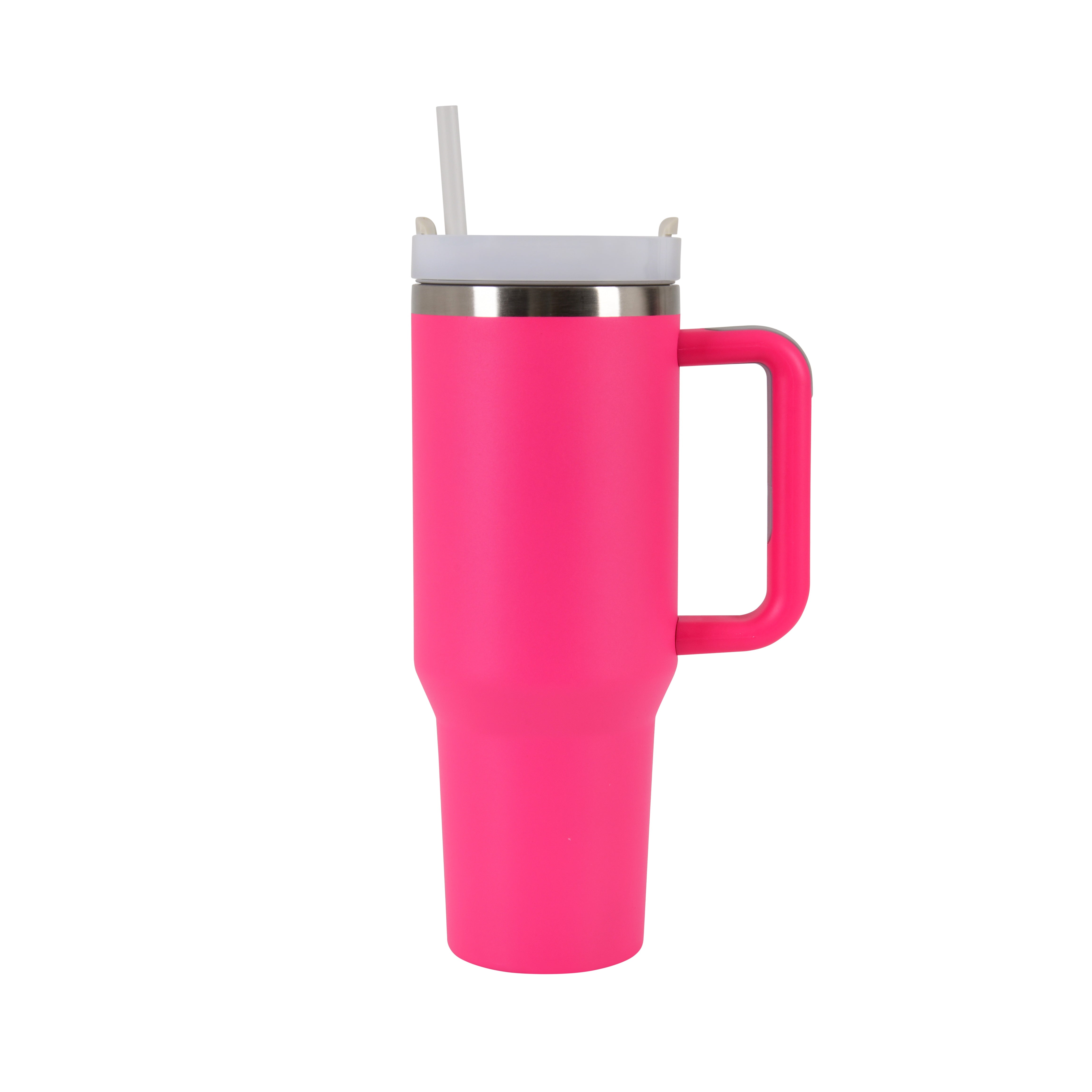 Stainless Steel Vacuum Insulated Tumbler With Neon Pink Colour - 1200ml