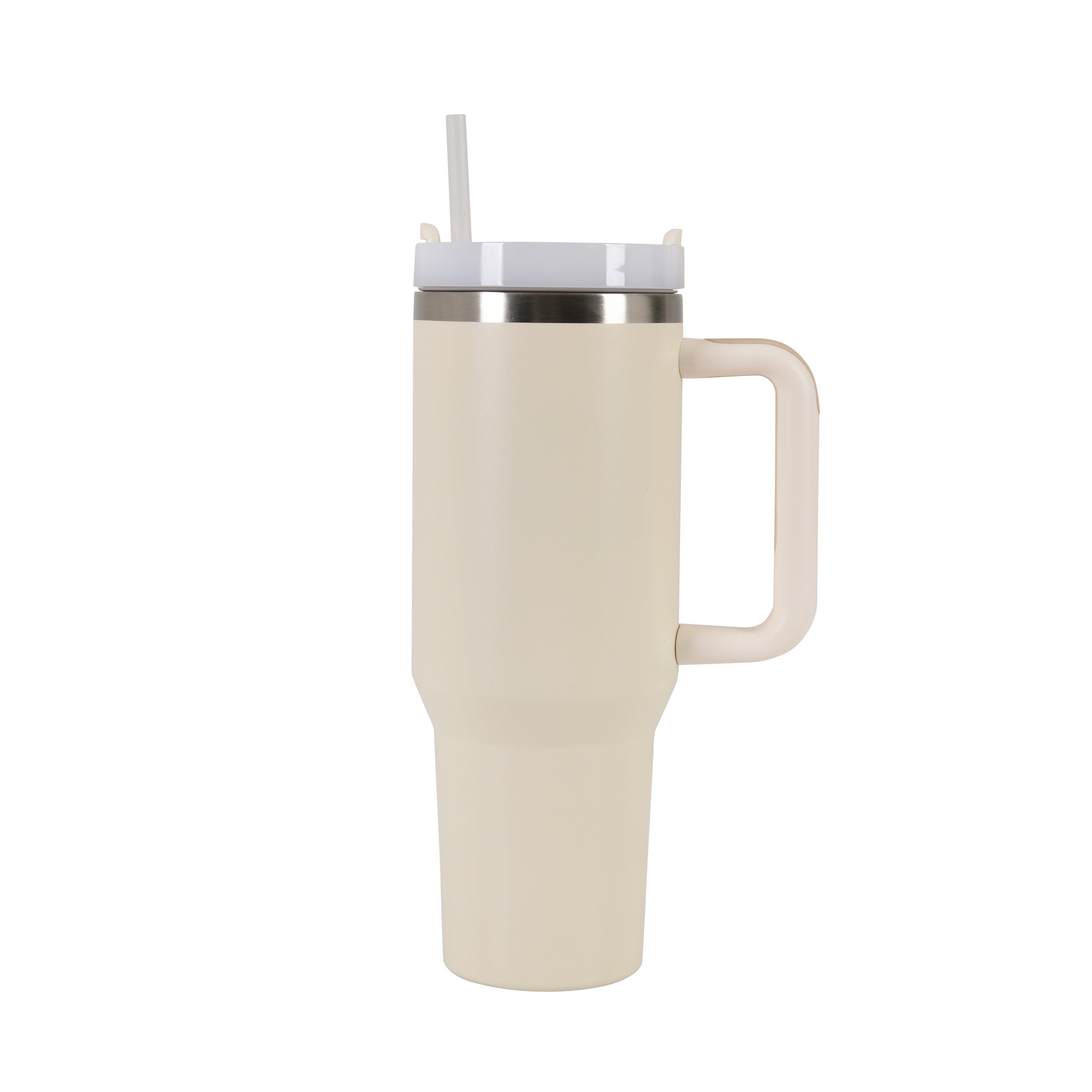 Stainless Steel Vacuum Insulated Tumbler With Offwhite/ Creamish Colour - 1200ml