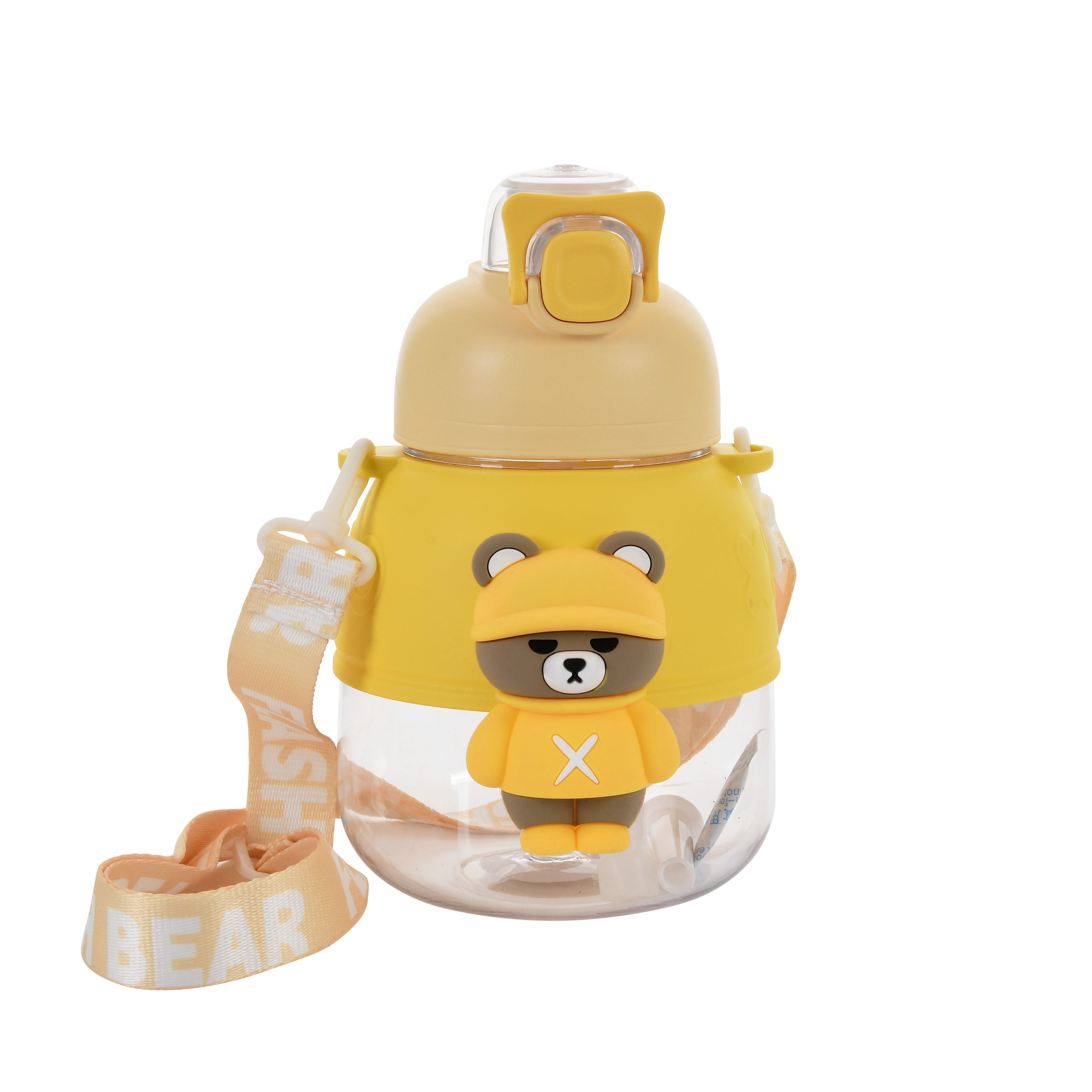 3D Teddy Water Bottle (Yellow)