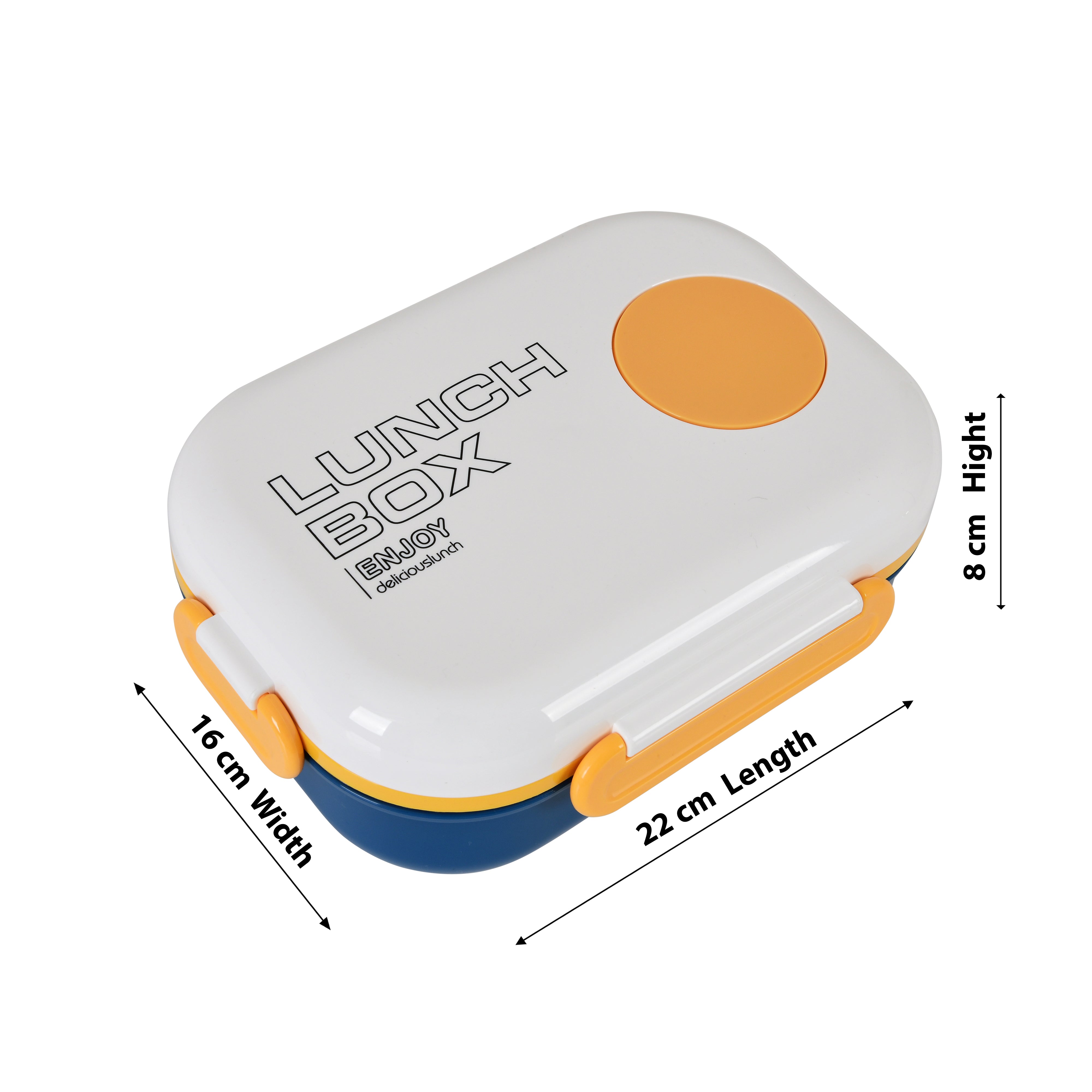 Multi Compartment Silicon Lunch Box BPA Free (Yellow & Blue)
