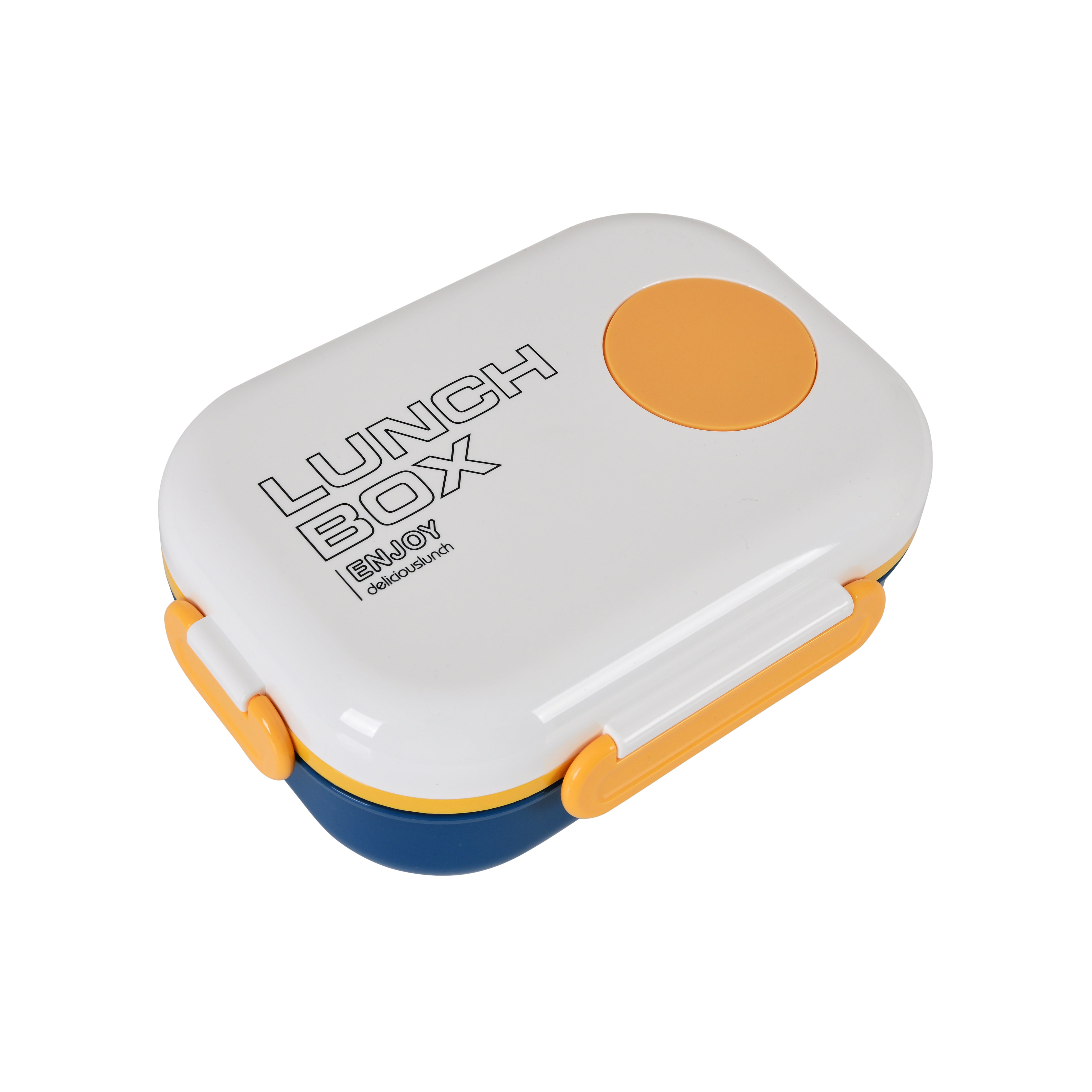 Multi Compartment Silicon Lunch Box BPA Free (Yellow & Blue)