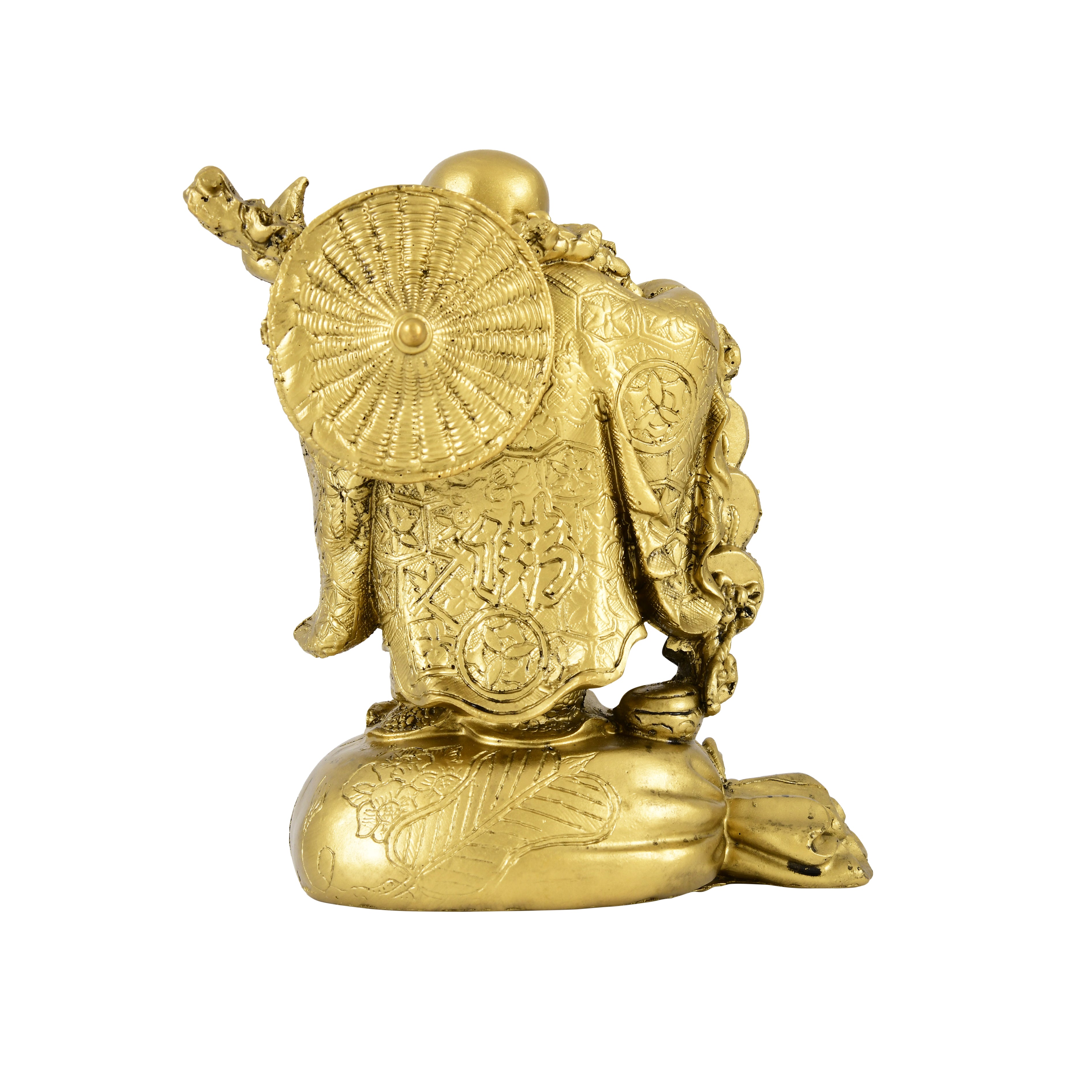 Laughing Buddha with Money tree and Wealth Sack