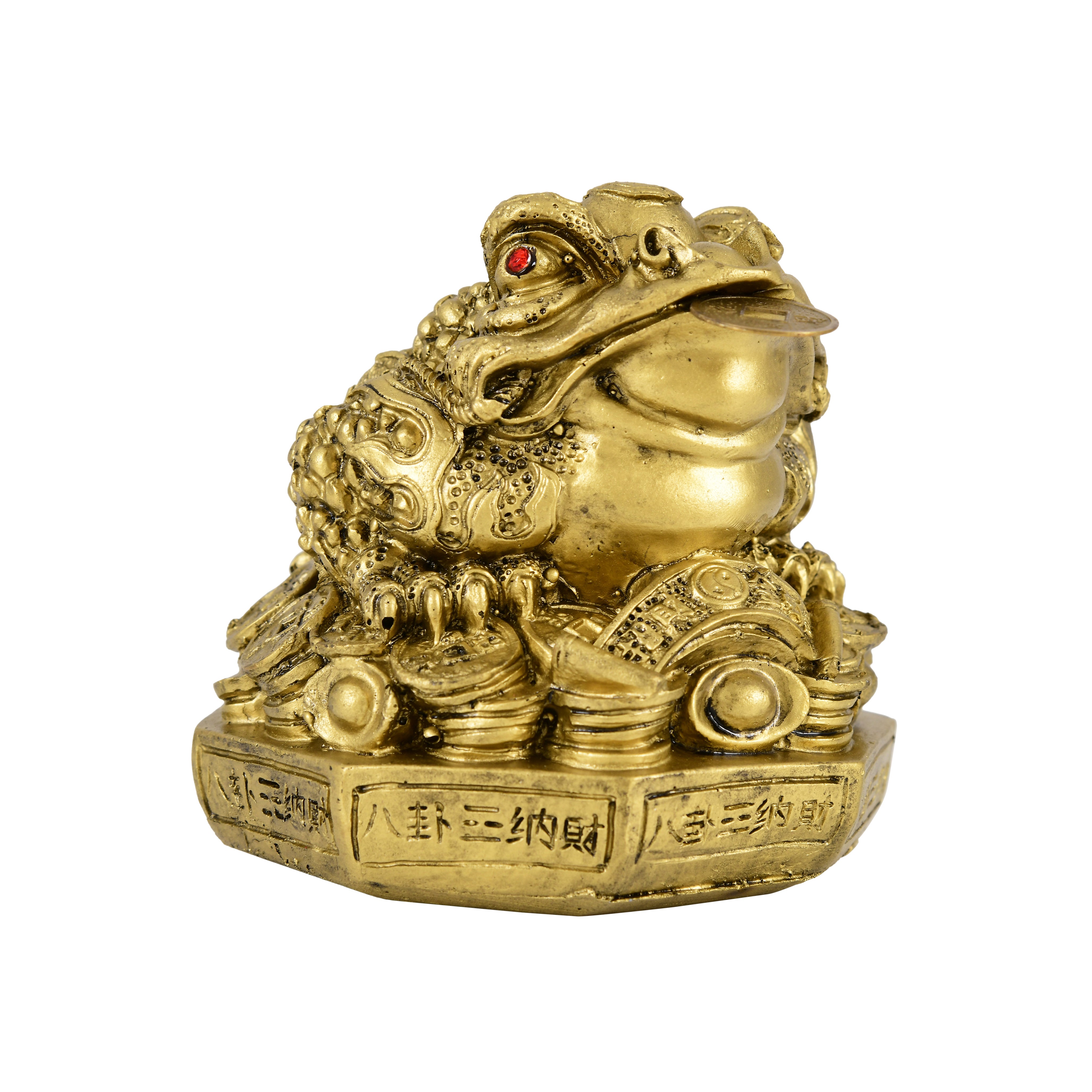 Golden Fortune Frog- For Wealth & prosperity- Small Size