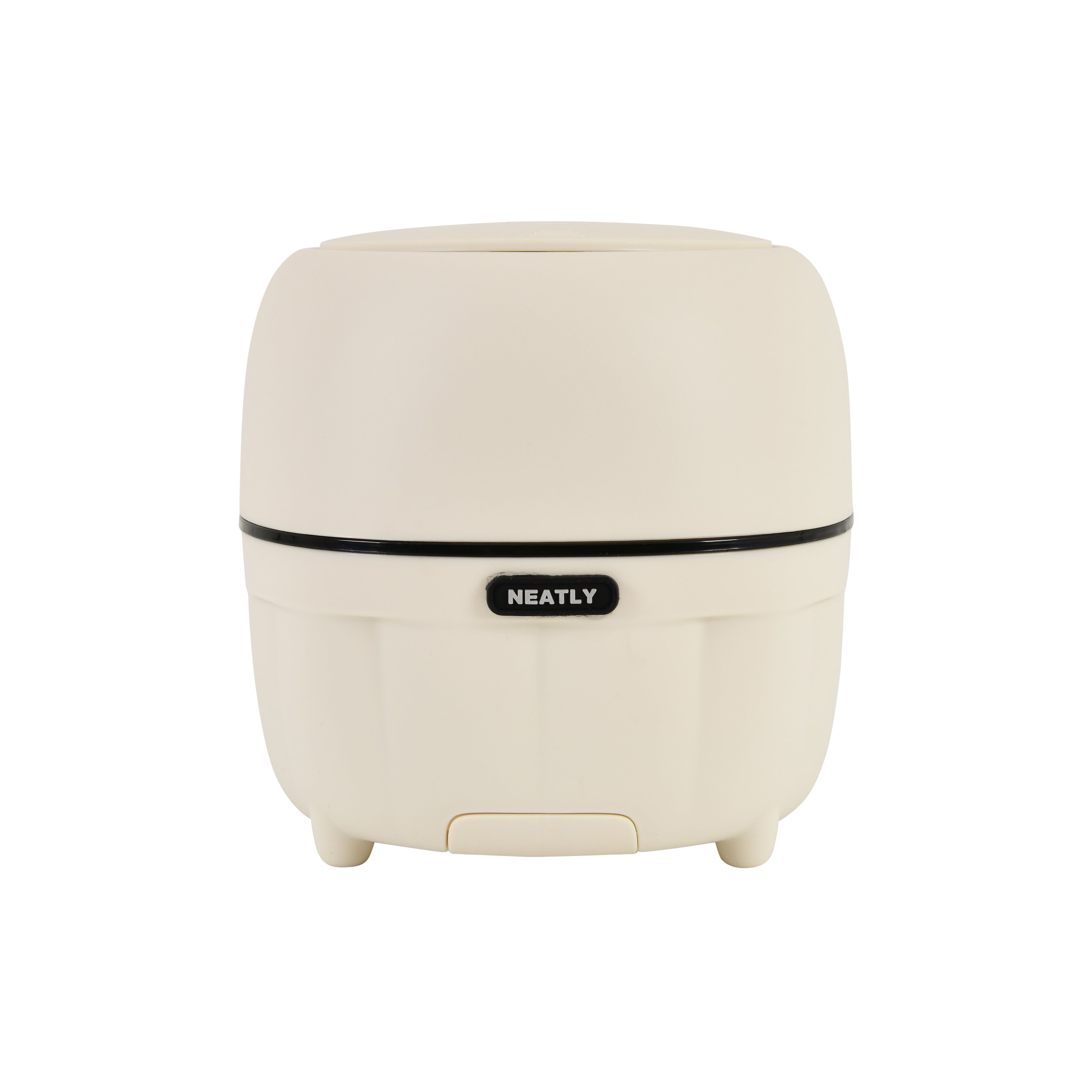 Premium Multi-Purpose Storage Box with Lid (Cream White with Black Accents)