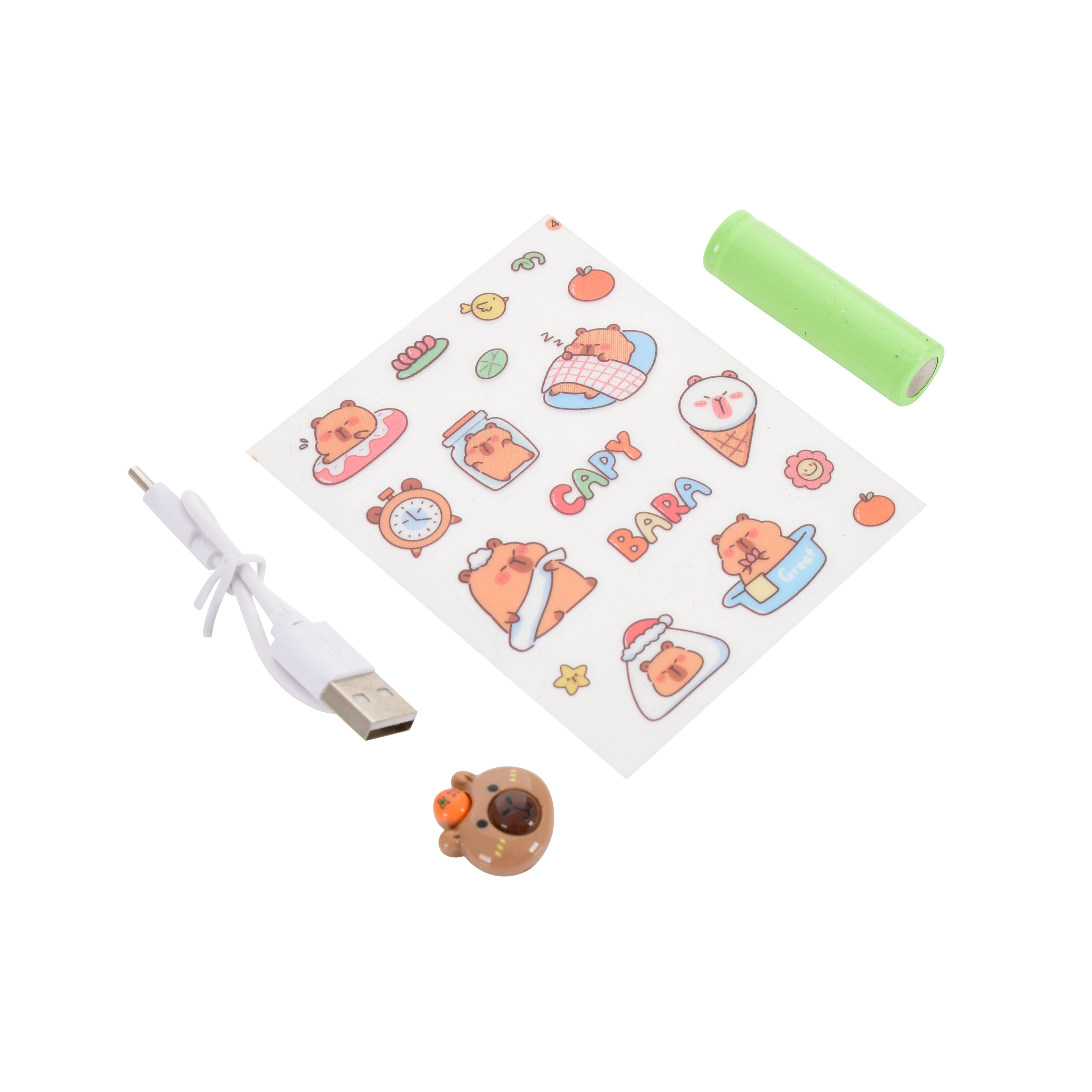 Hand Operated DIY Mini Fans (Beige & Brown)