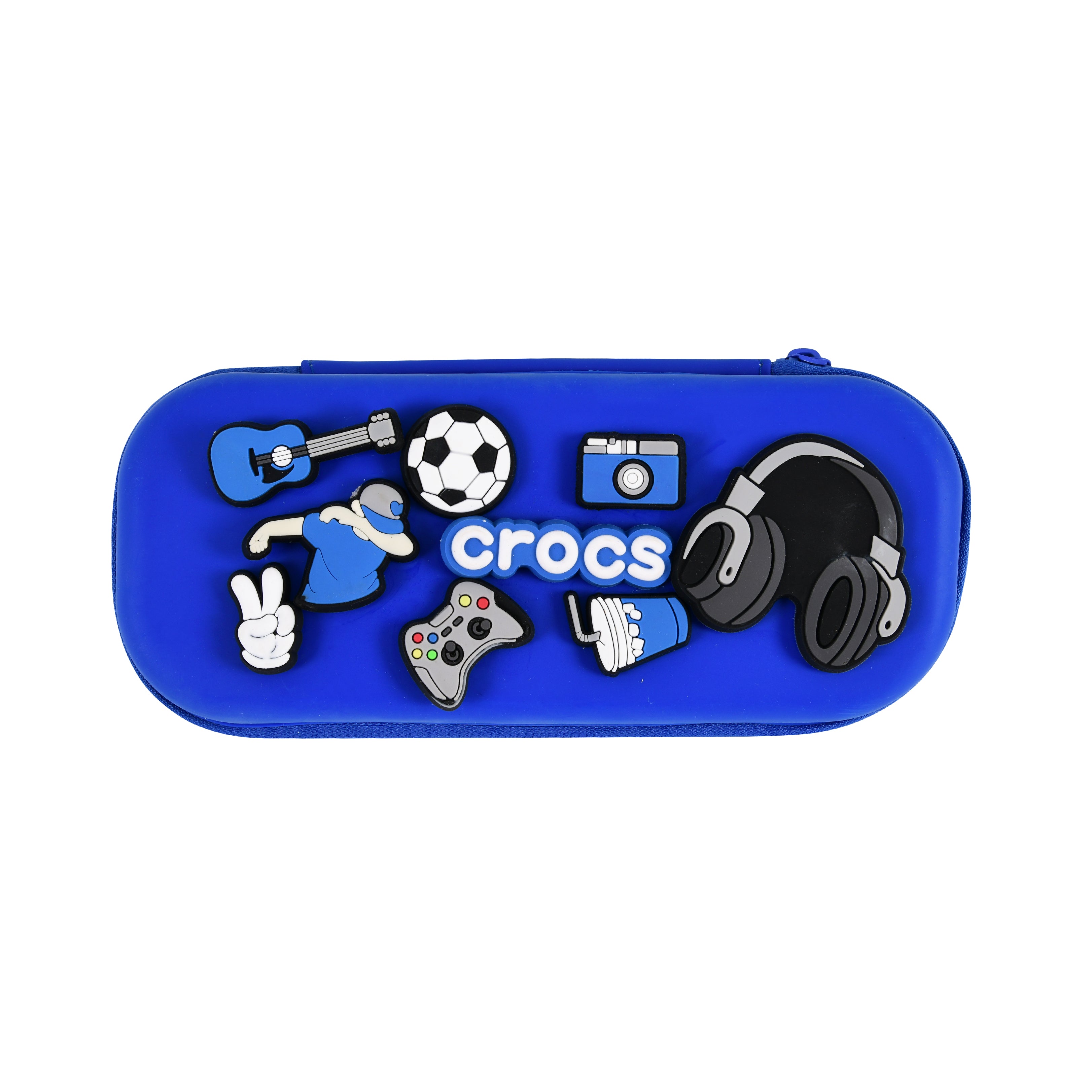 DIY Music & Sports-Themed Pencil Box (Dark Blue)