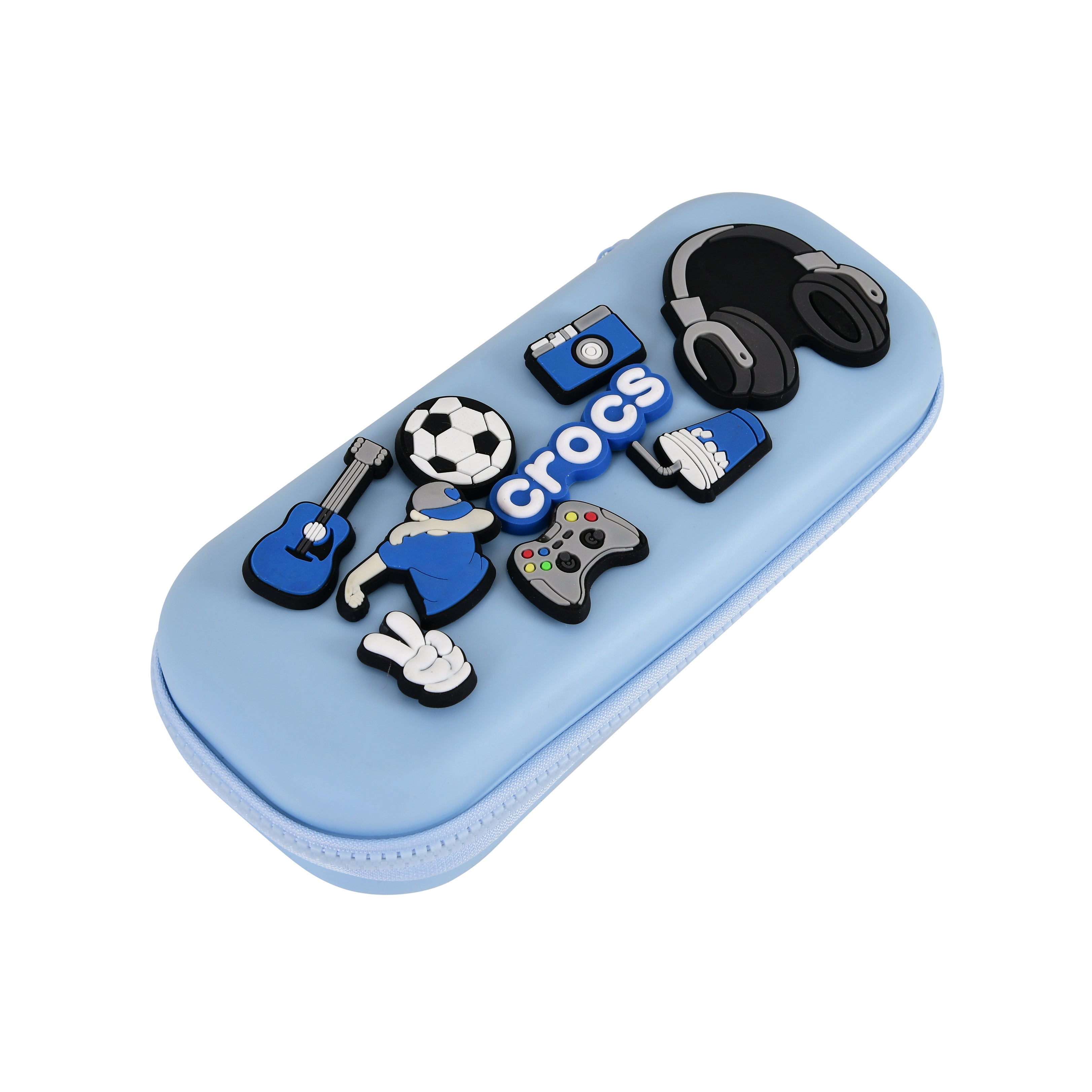 DIY Music & Sports-Themed Pencil Box (Light Blue)