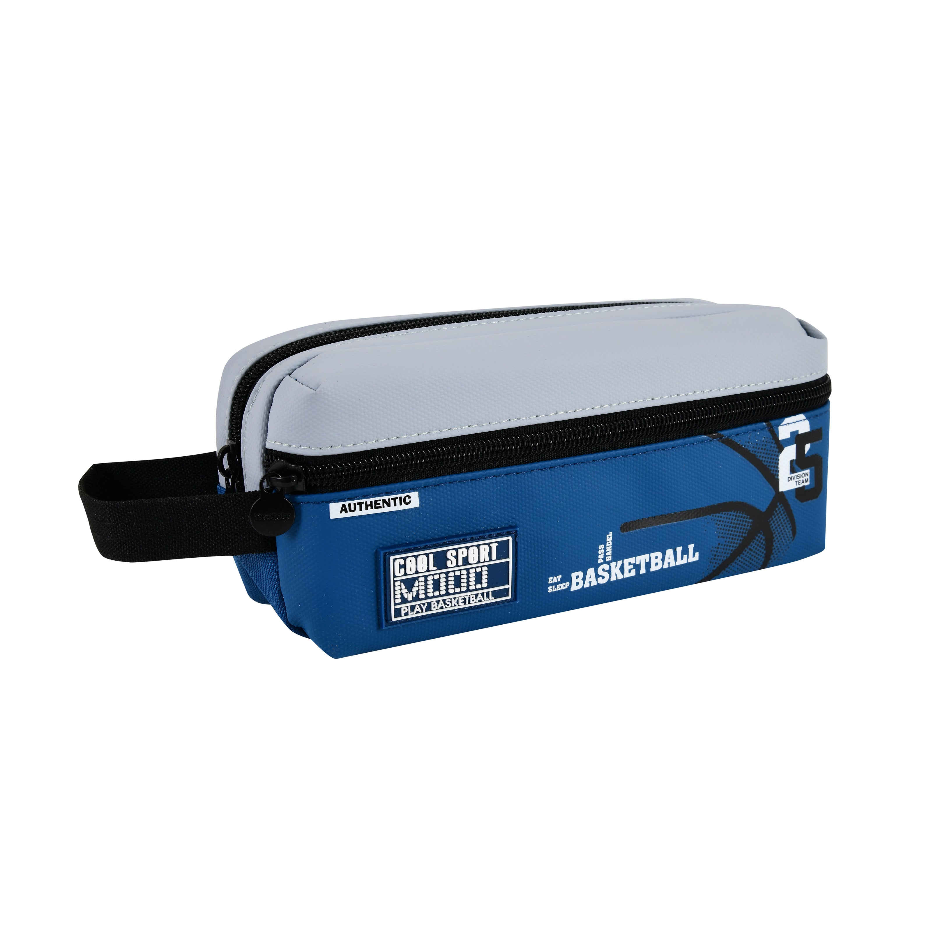 Sporty Pen/Pencil Pouch-Dual Blue & Grey look