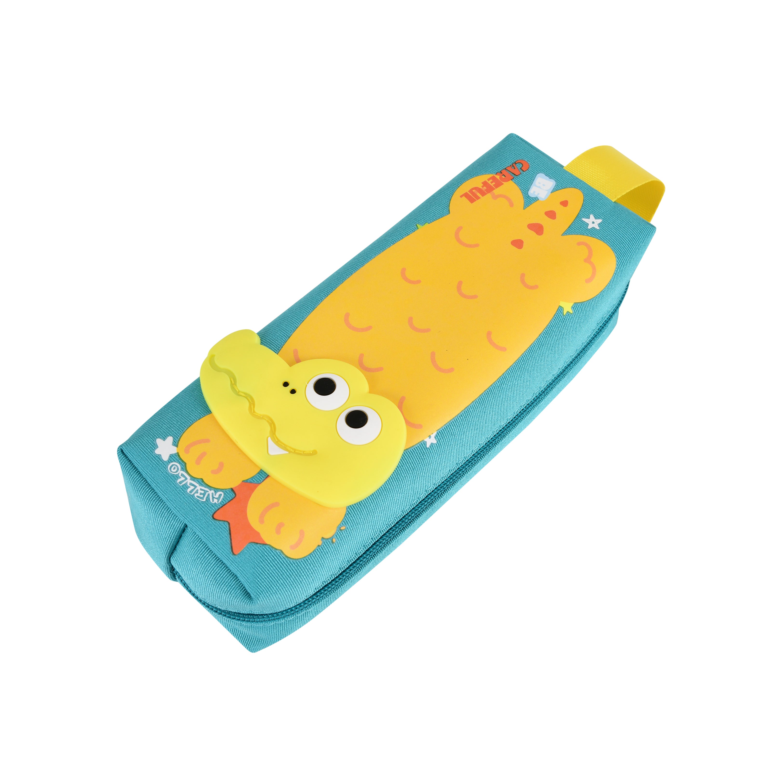 Pen/Pencil Crocodile 3d Pen/Pencil Pouch-Green & Yellow