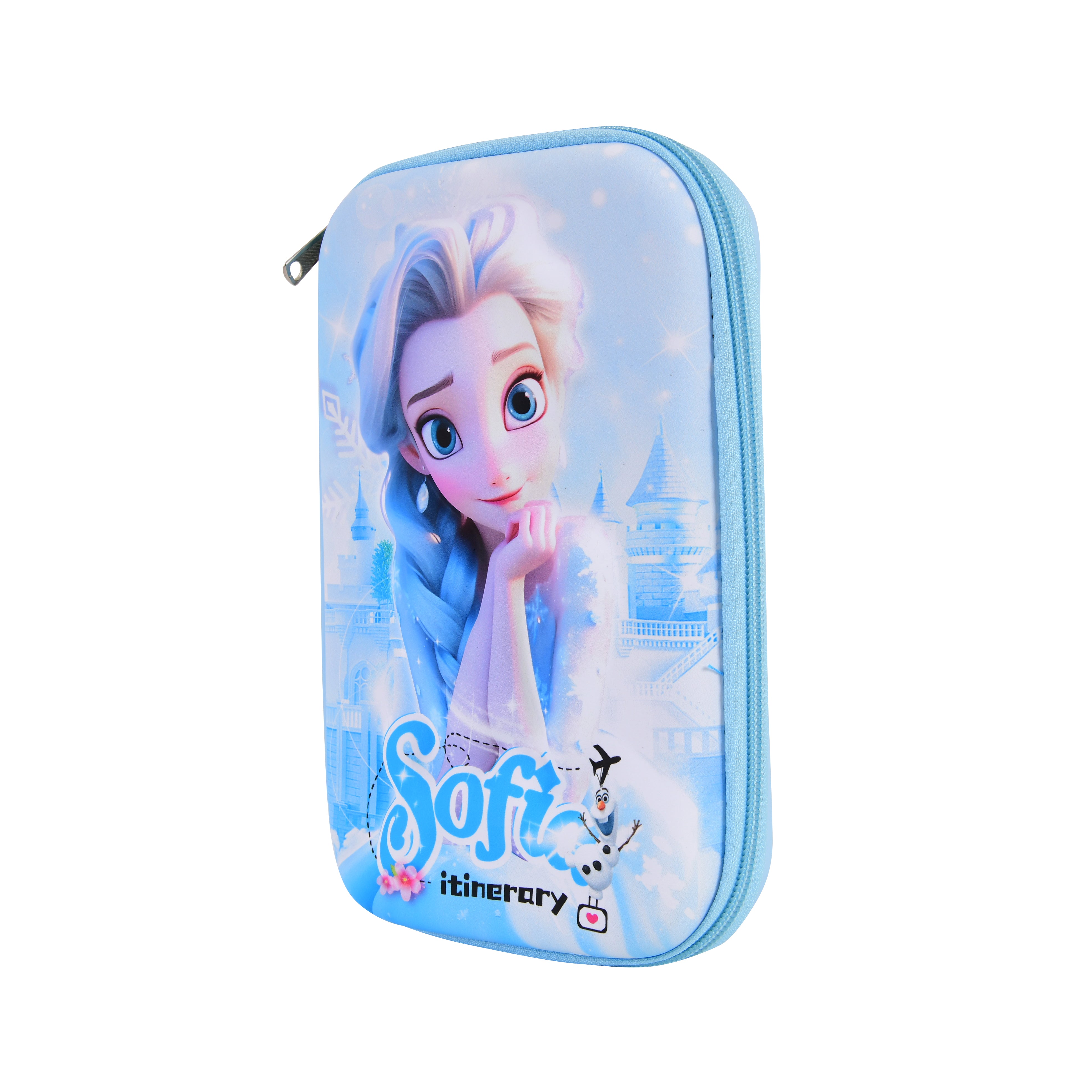 Frozen Elsa Blue Zipper Pencil Case (Blue)