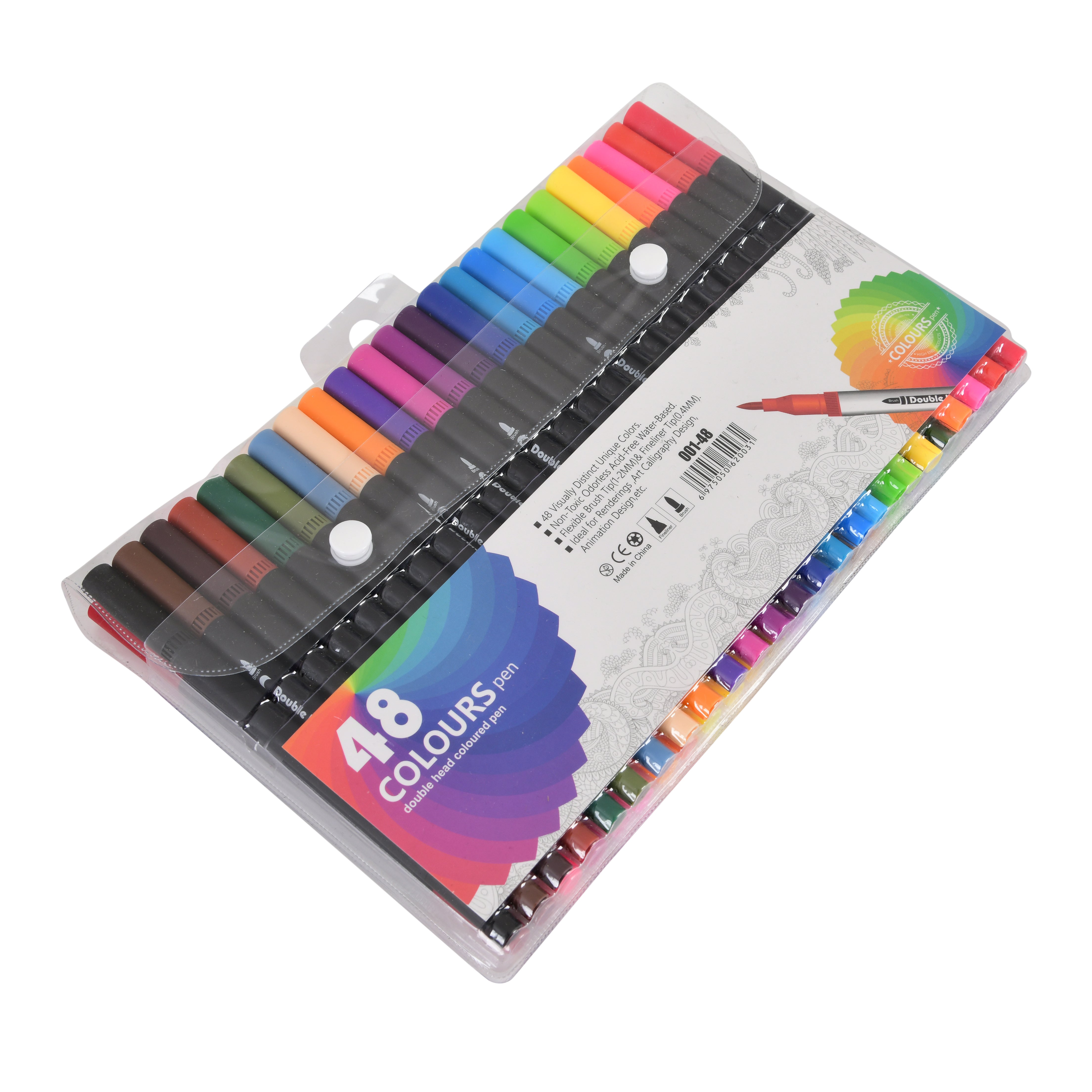48-Color Fibre Tip Sketch Pen Set for Kids – Bright Shades, Smooth Ink, Non-Toxic