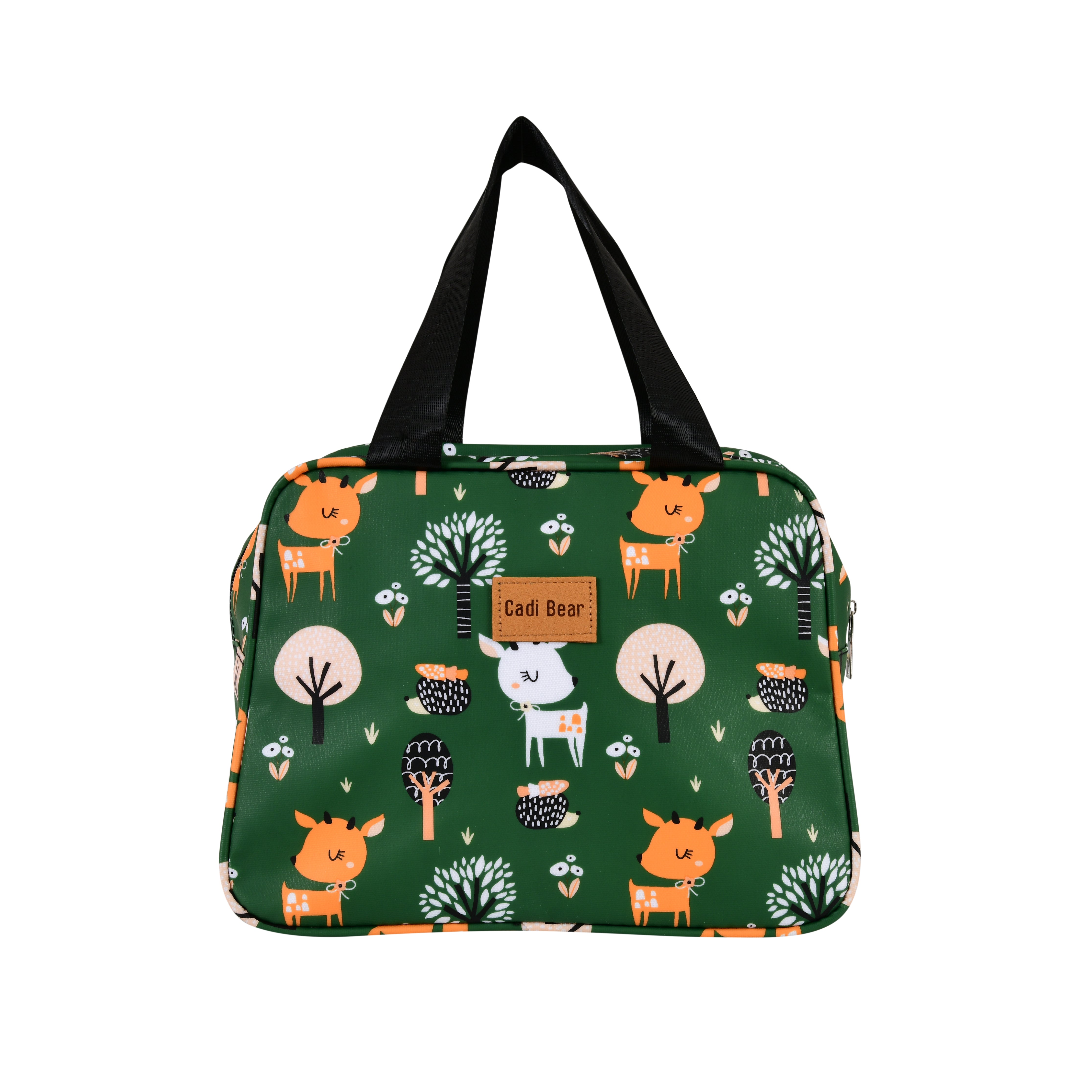 Green Printed Thermal Insulated Lunch Bag