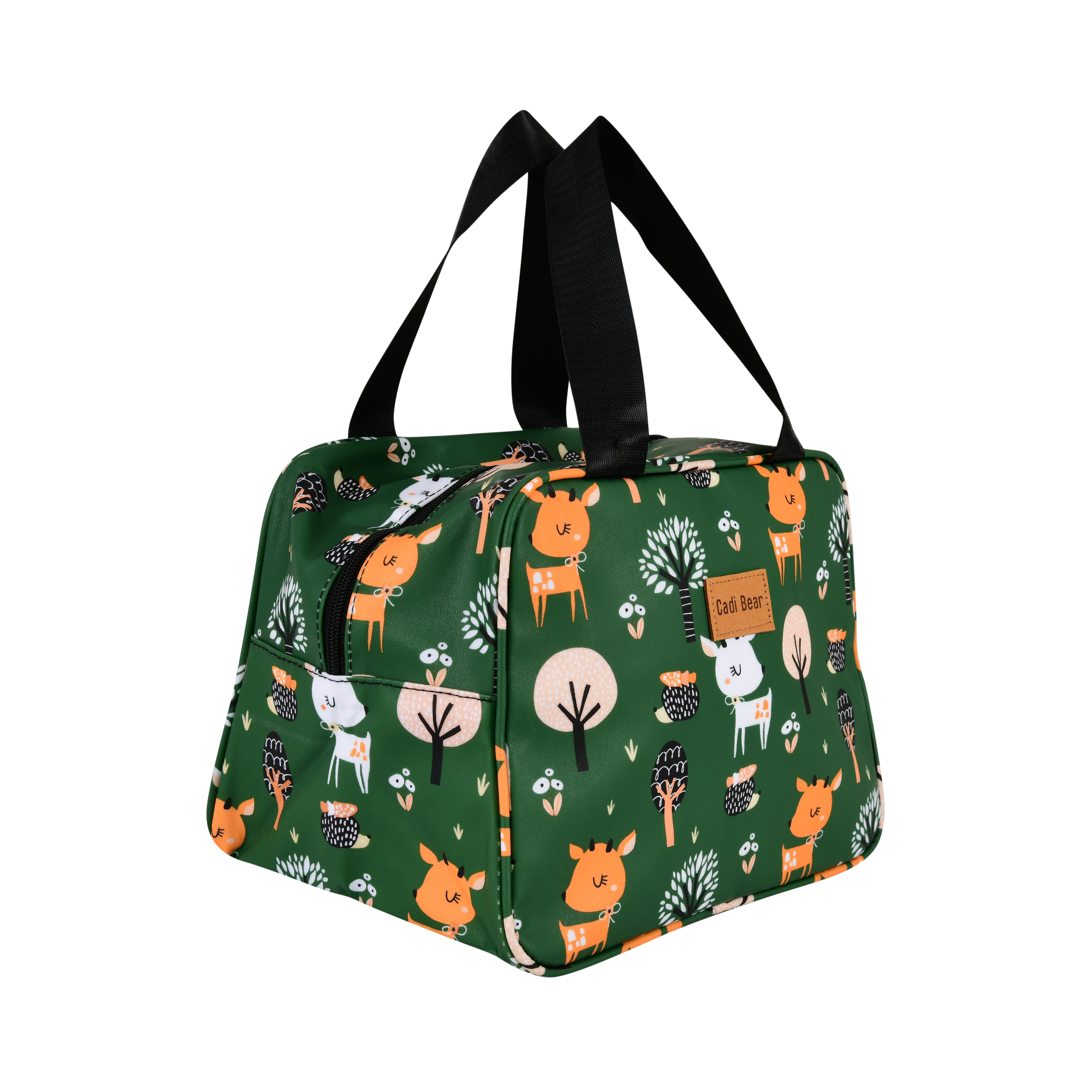 Green Printed Thermal Insulated Lunch Bag