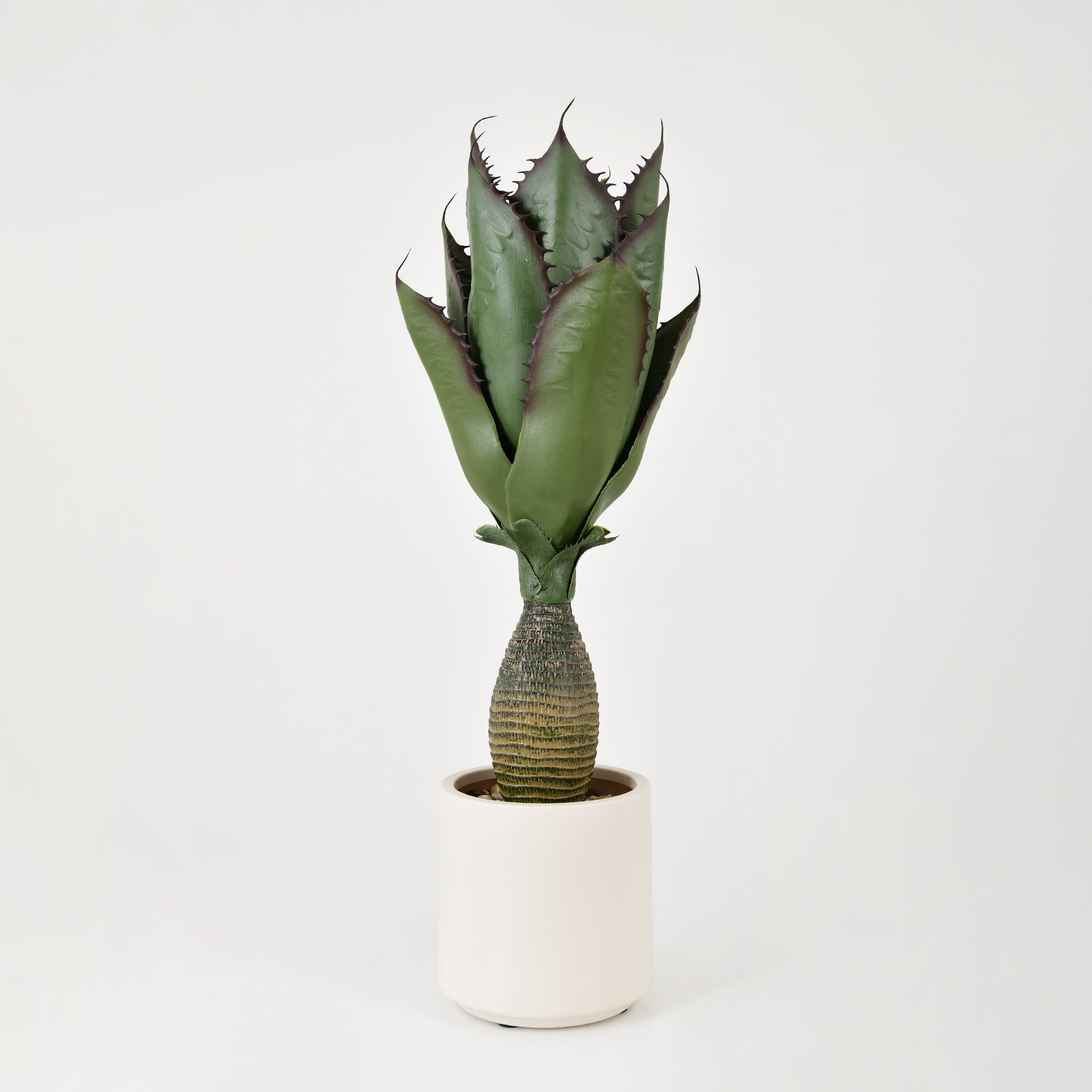 Premium Artificial Agave Plant in White Pot