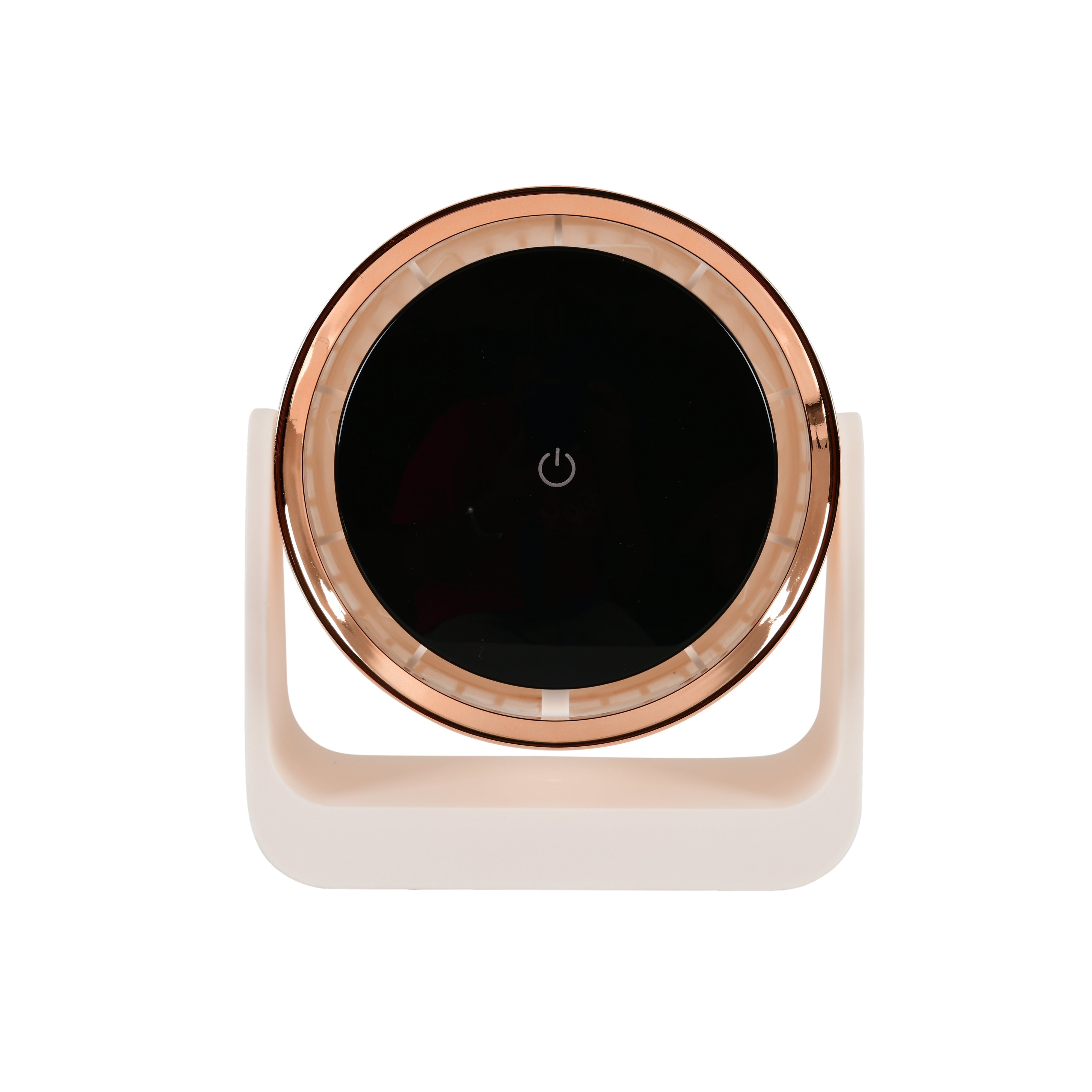 Electric Touch Table Fan (White body with Rose Gold bezel)