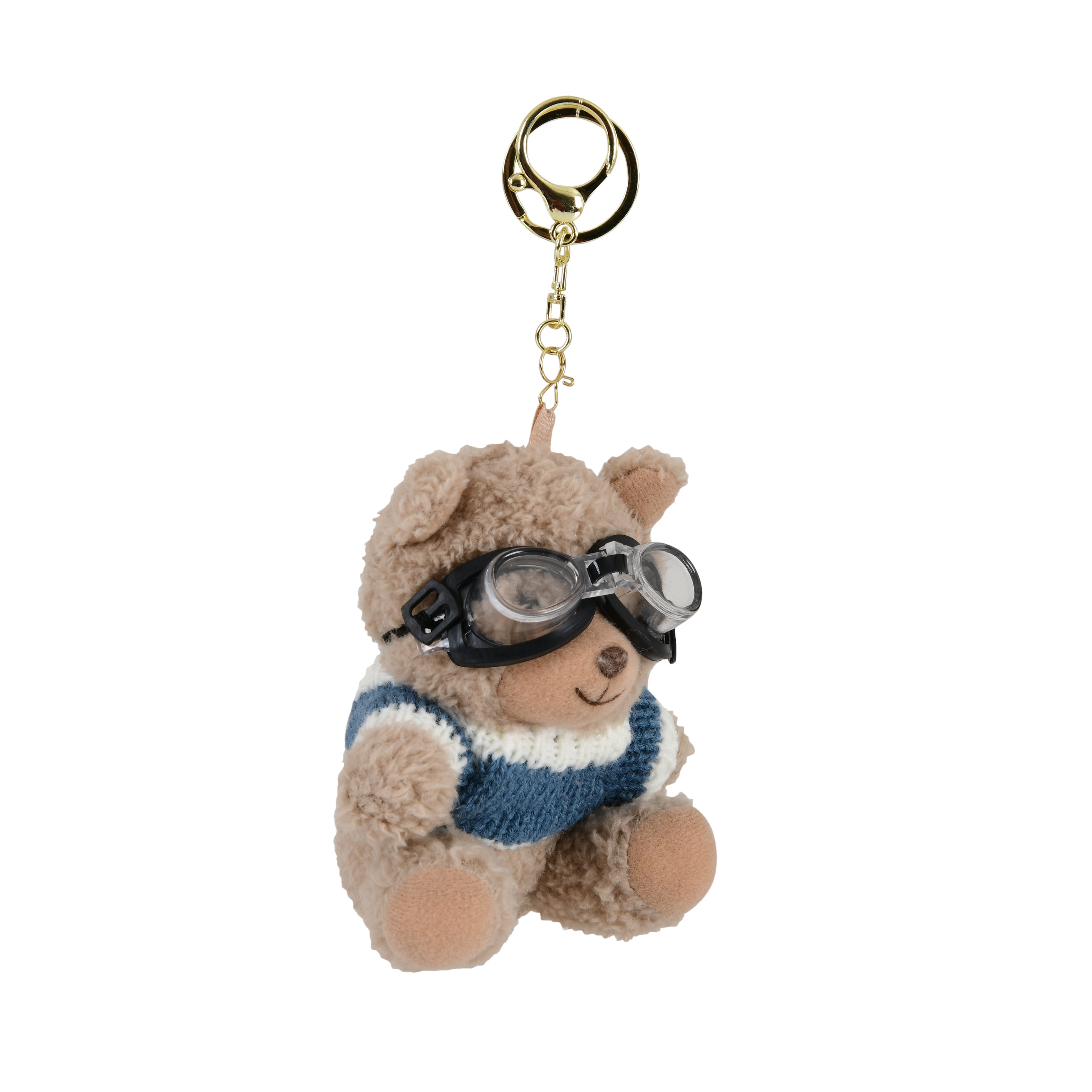 Sunglasses Teddy Keychain (Light Blue)