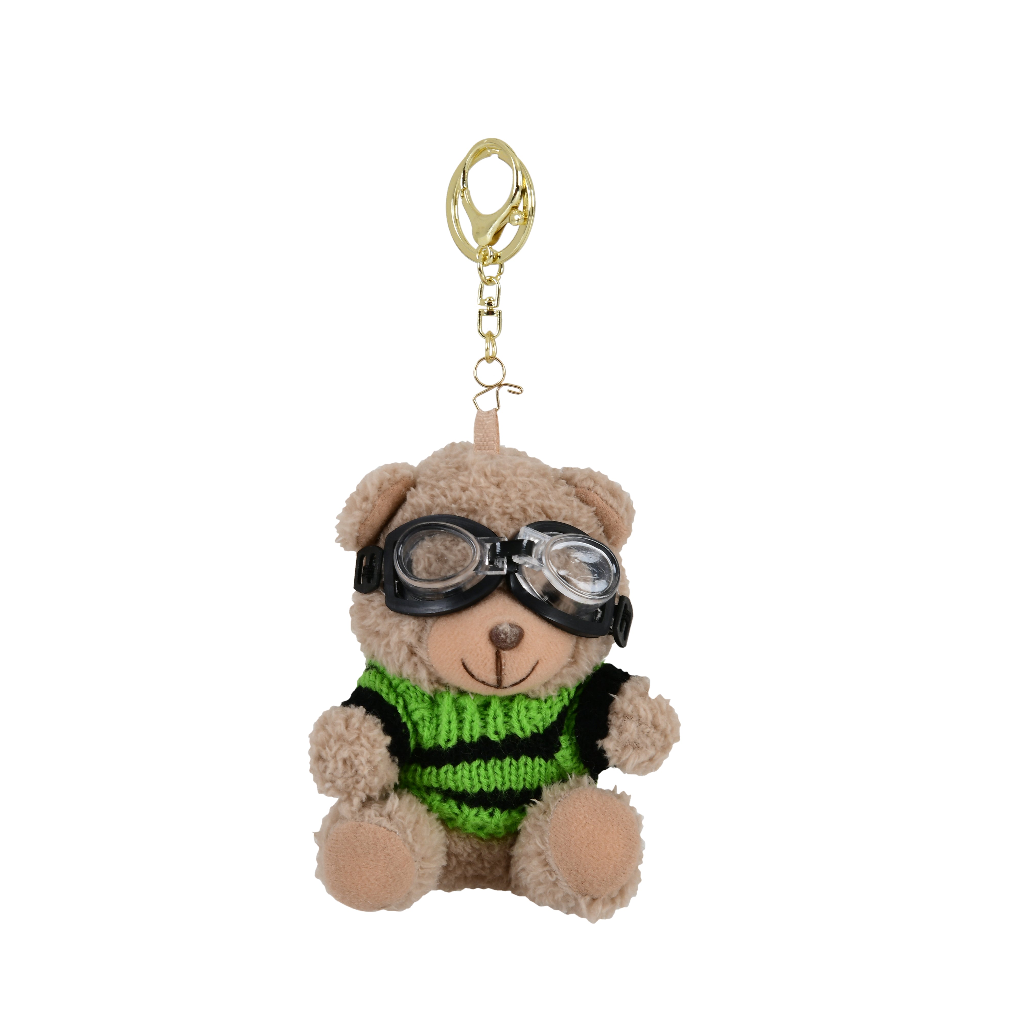 Sunglasses Teddy Keychain (Green Sweater)