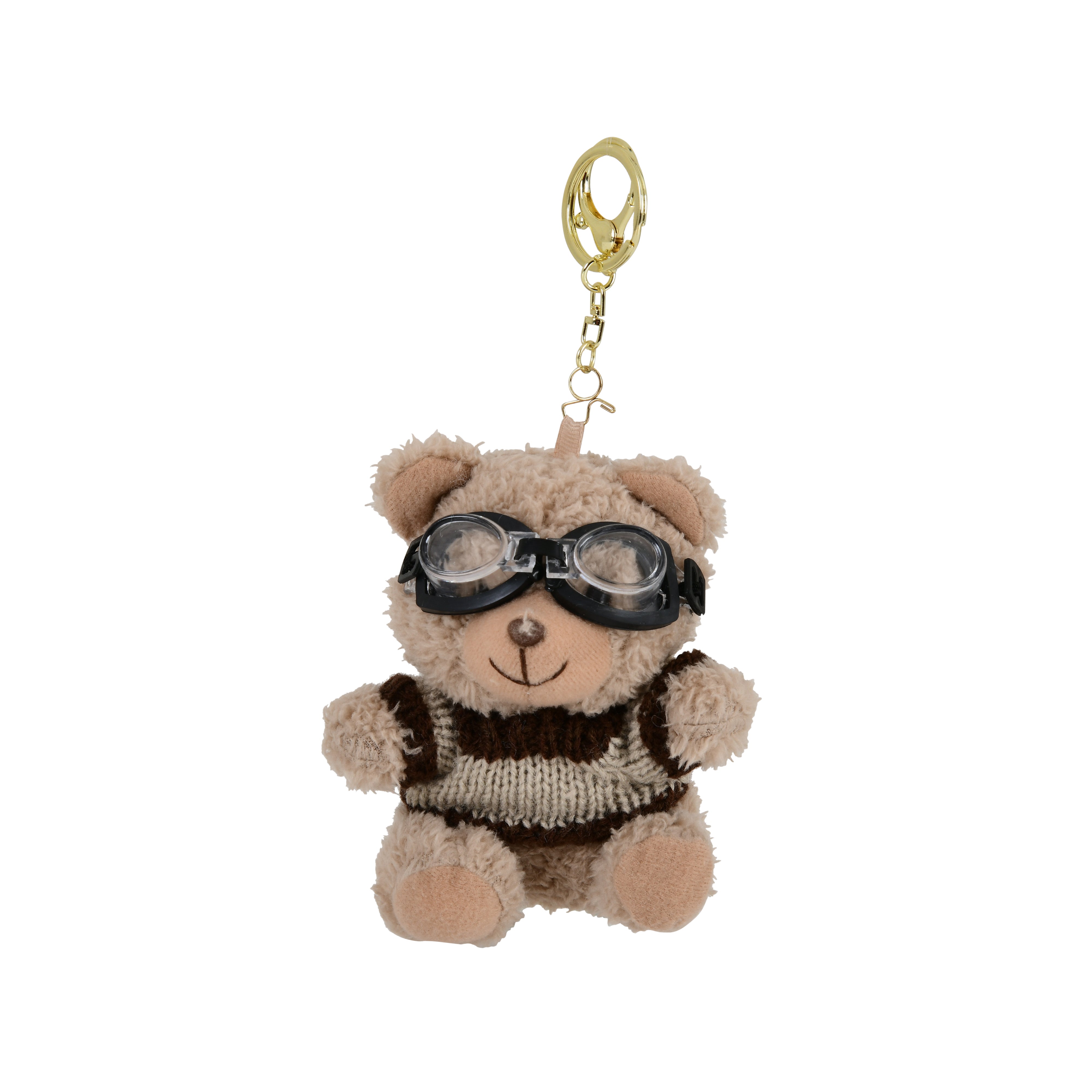 Sunglasses Teddy Keychain (Beige Brown)