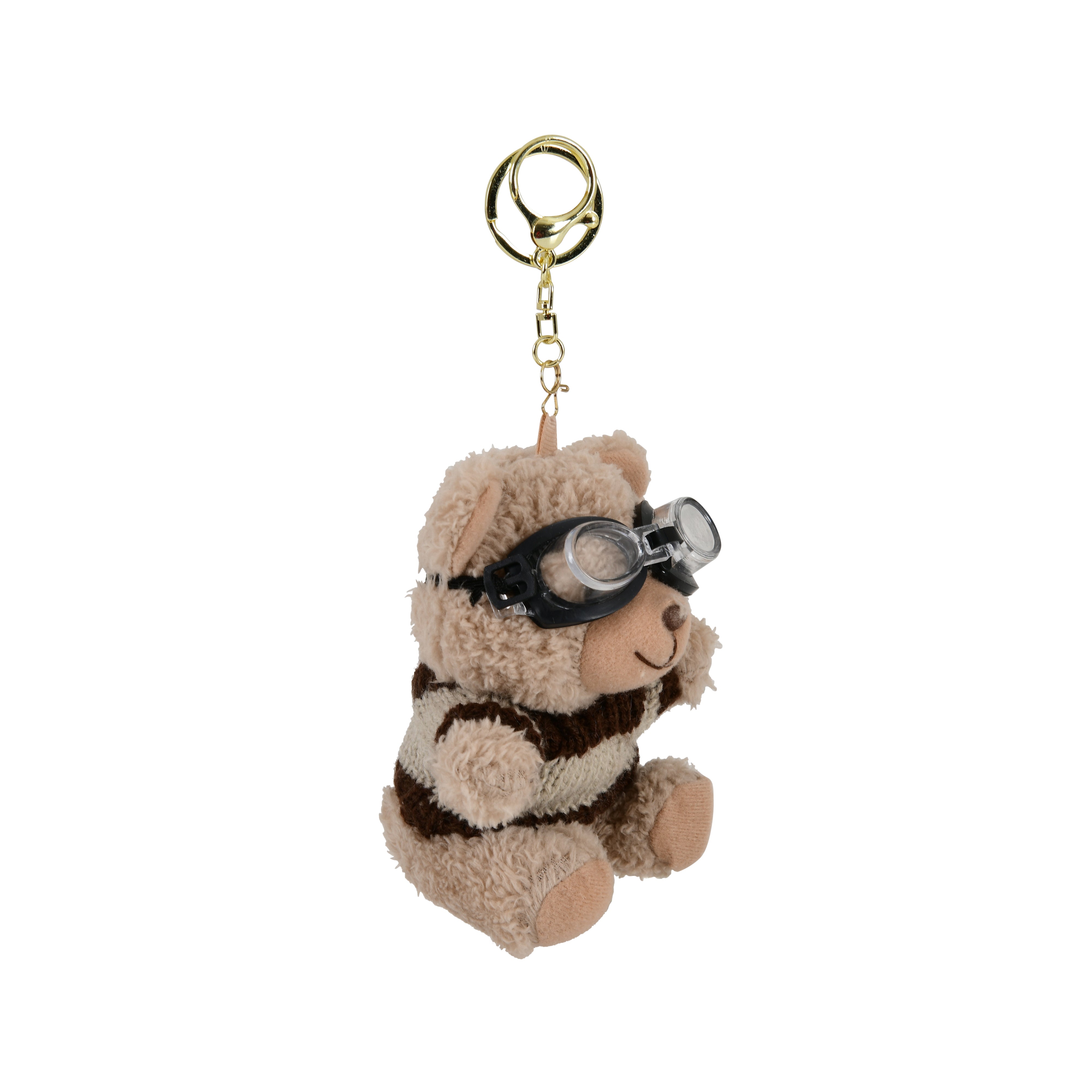 Sunglasses Teddy Keychain (Beige Brown)