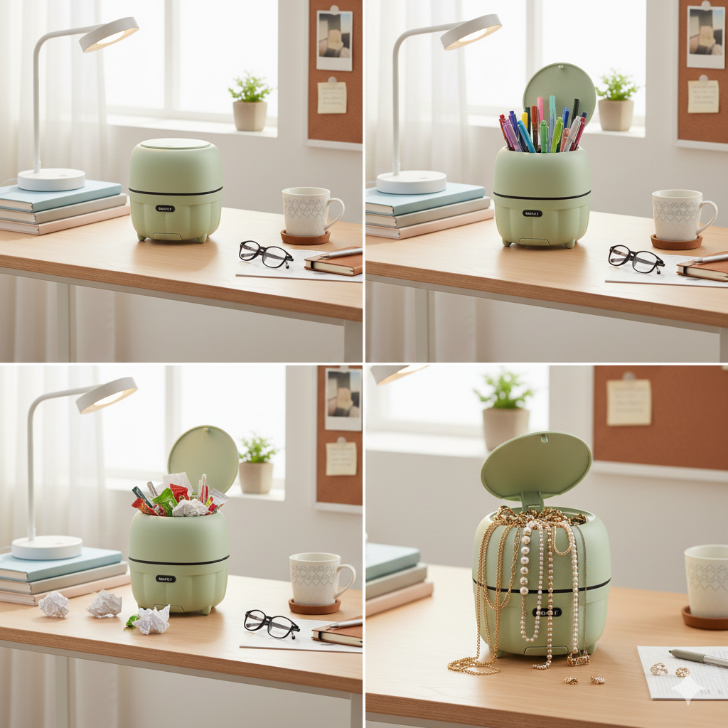 Premium Multi-Purpose Storage Box with Lid (Green Color)