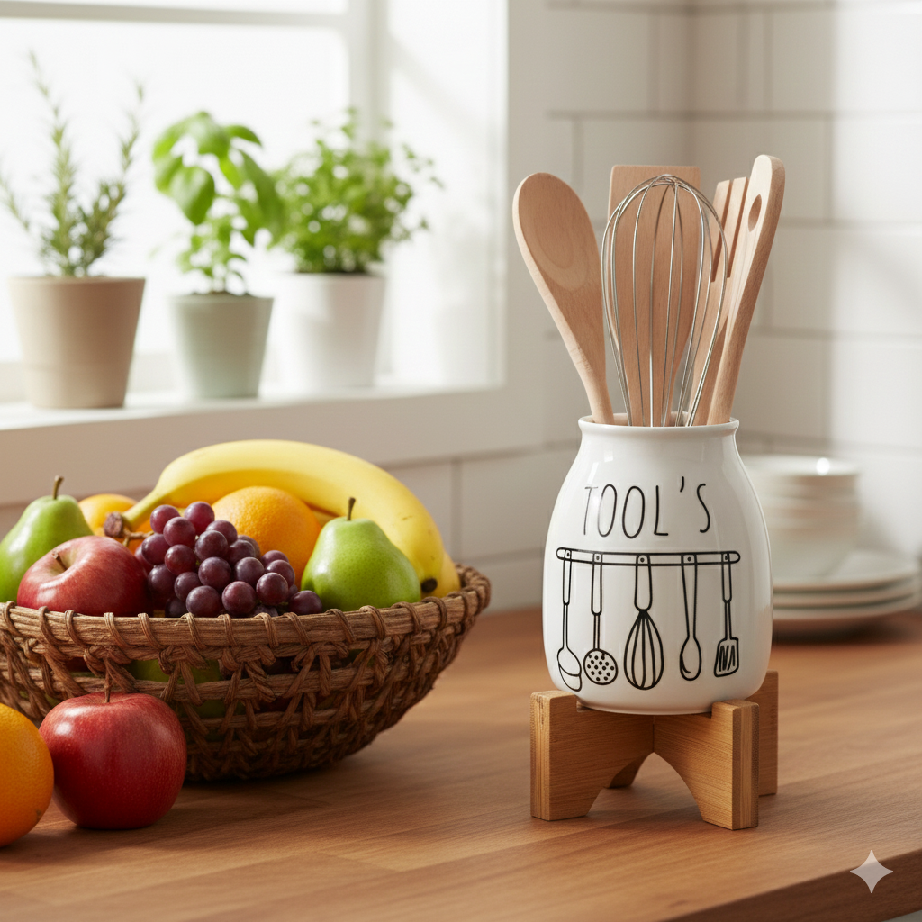 Ceramic kitchen tool holder set (Tools)