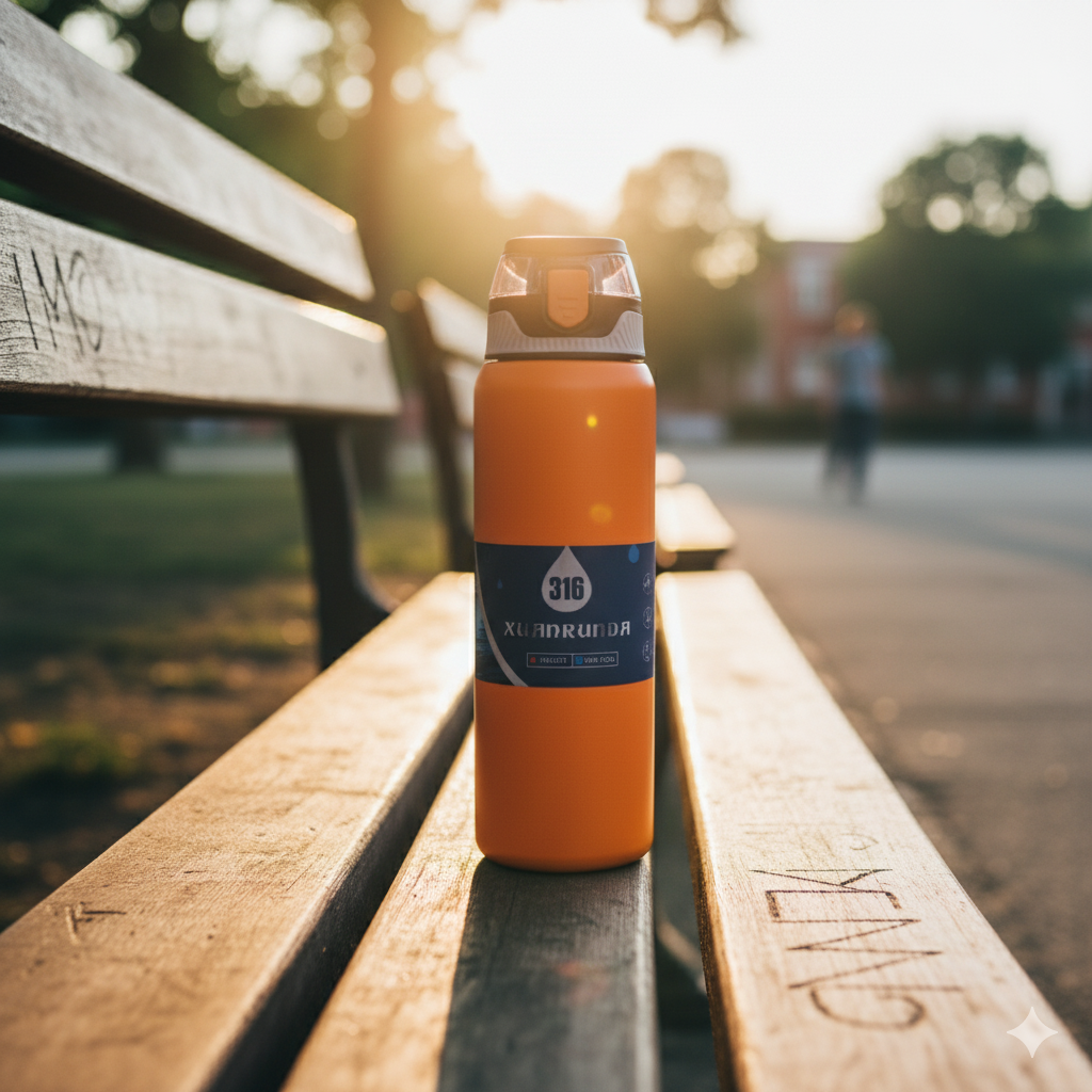 Insulated Sipper Bottle – 1L (Orange)