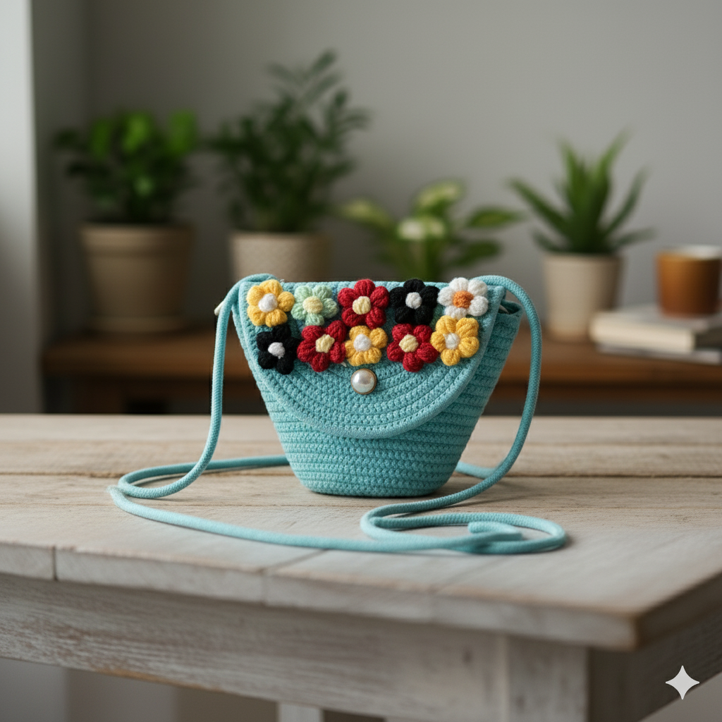 Mini Tote Bag (Sky Blue)