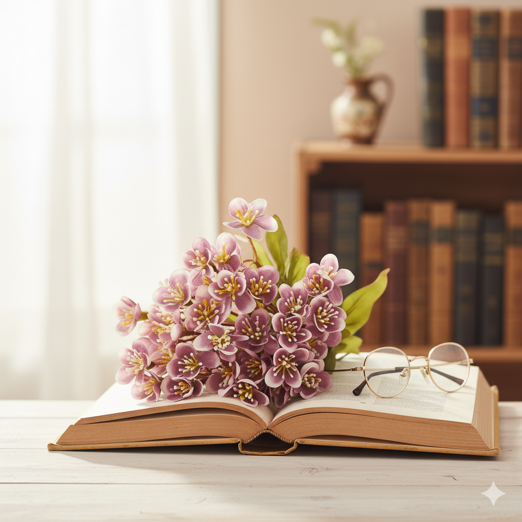 Artificial Pink Cherry Blossom Flower Bunch