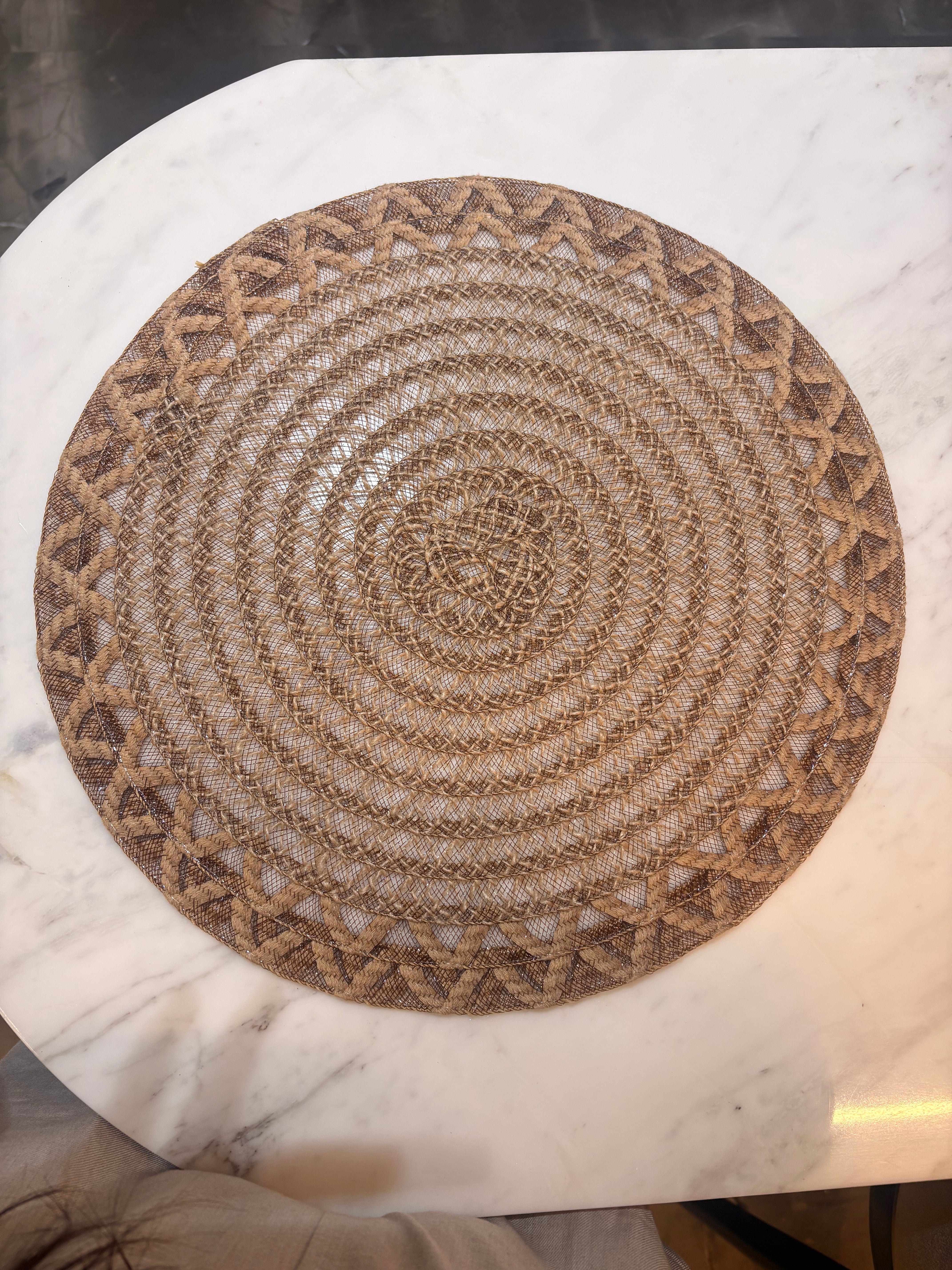 Bella N Bloom Round Table Mats Set of 2 – Premium PVC Woven Heat Resistant Dining Mats