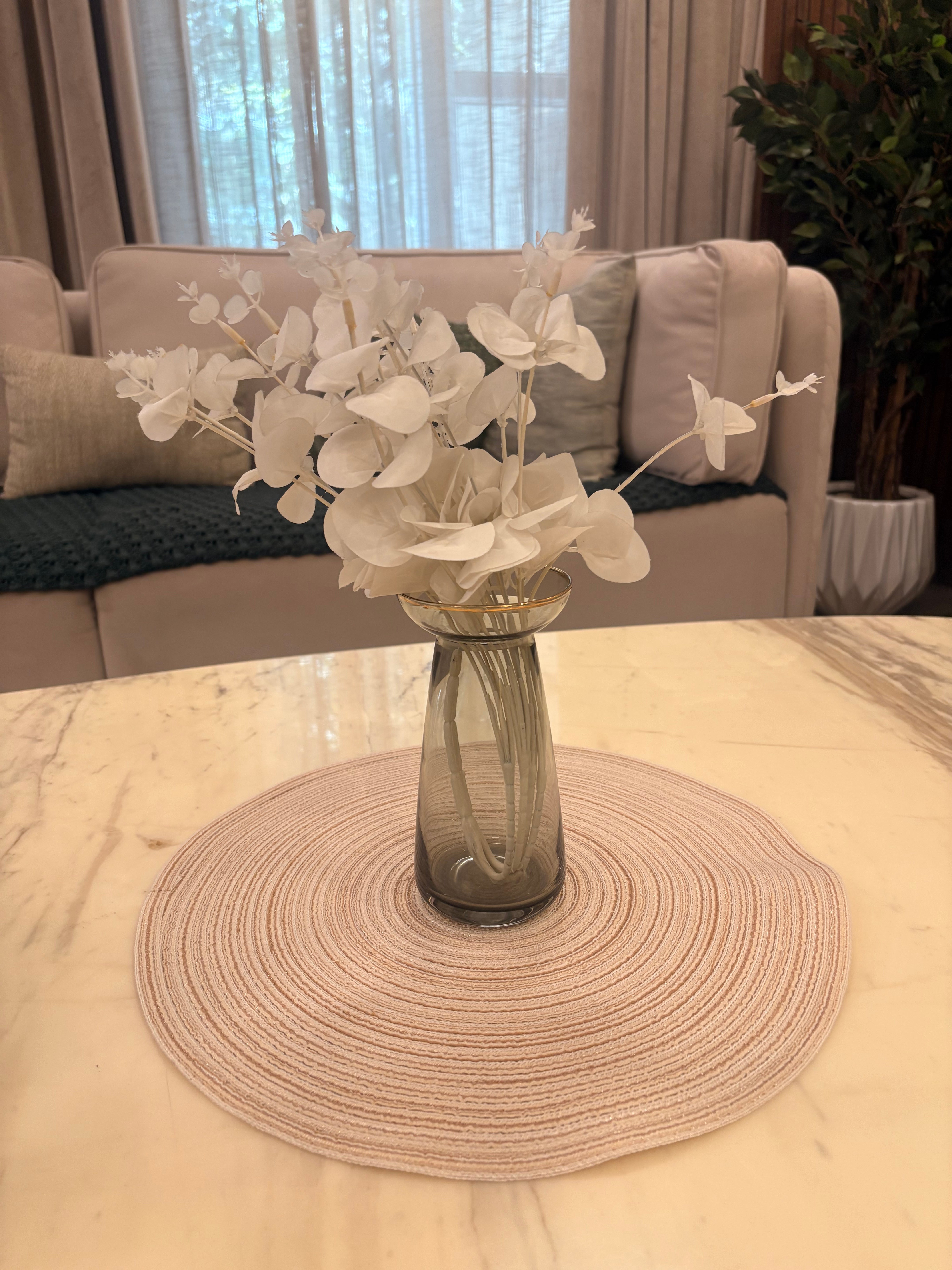 Bella N Bloom Round Table Mats Set of 4 – Premium PVC Woven Heat Resistant Dining Mats
