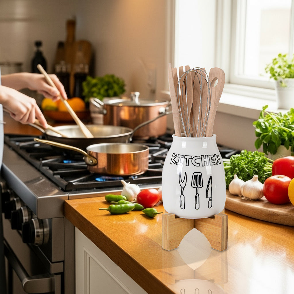 Ceramic kitchen tool holder set (Kitchen)