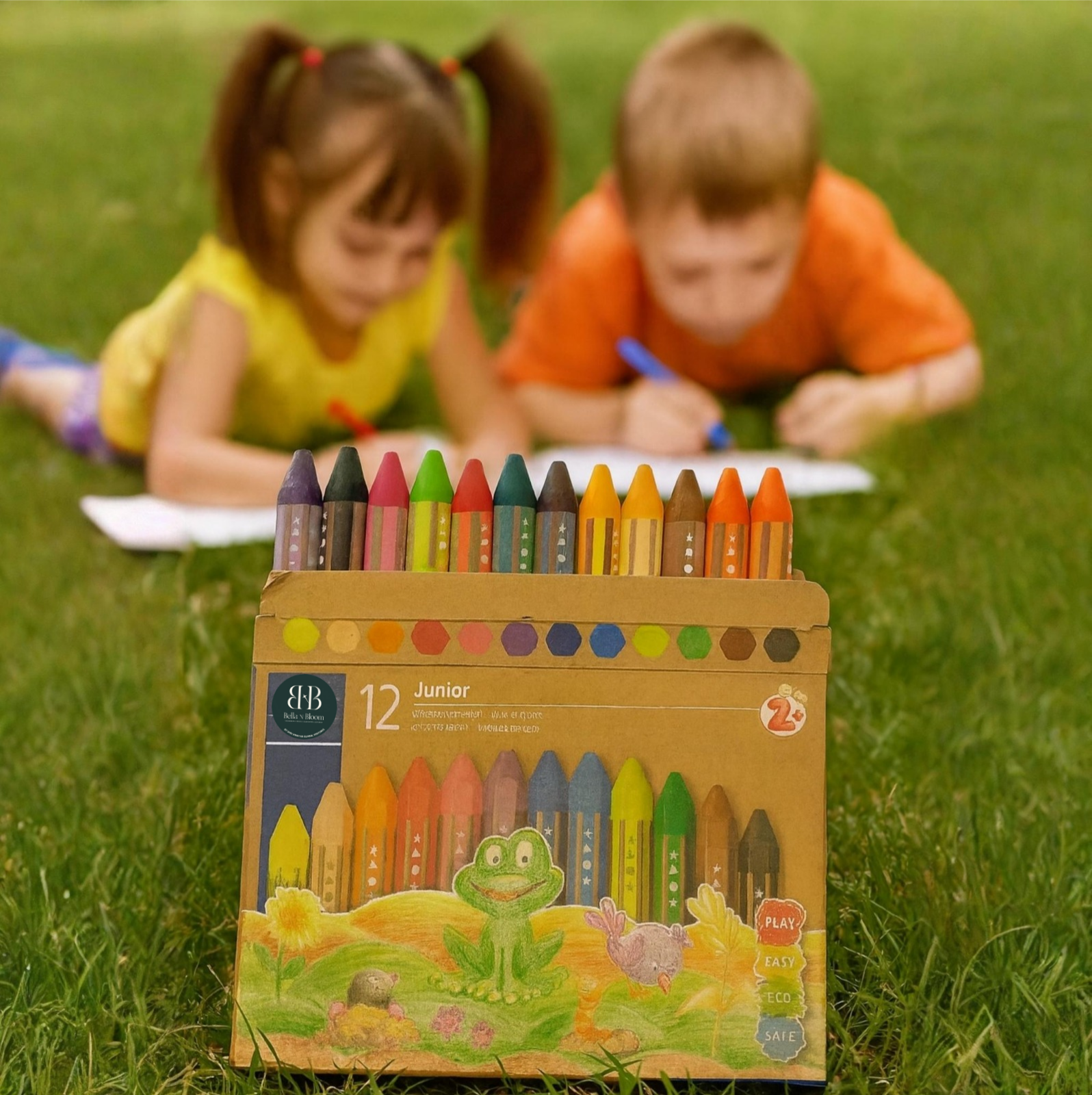 12-Piece Eco-Friendly Wax Crayons Colour for Kids