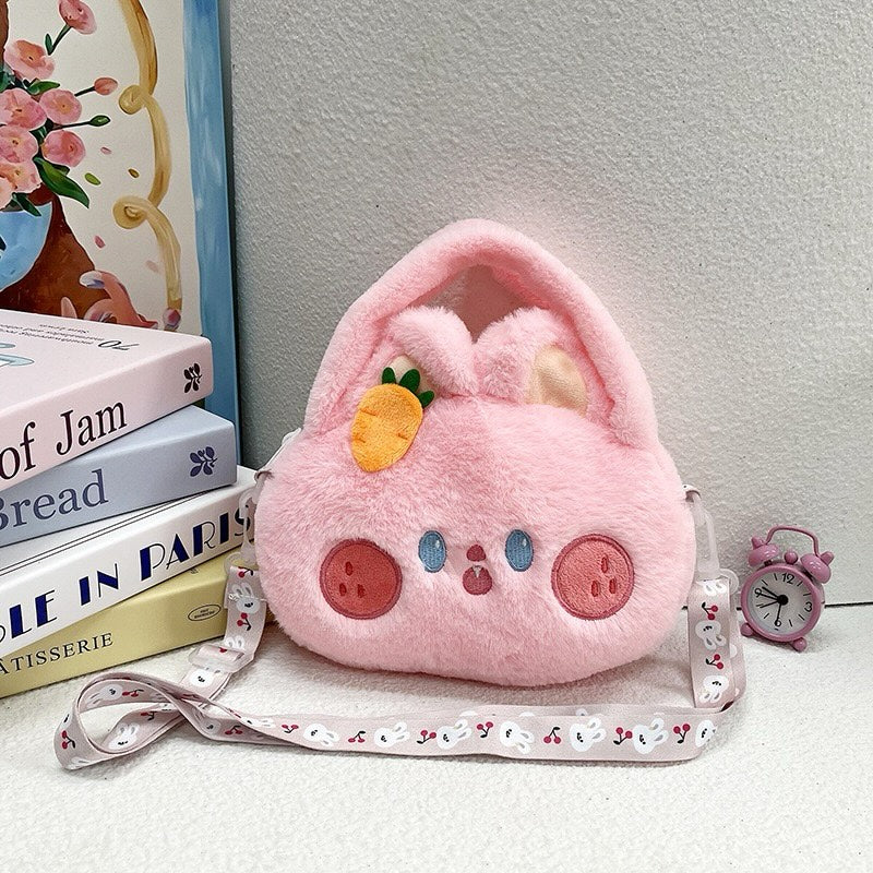 Bella N Bloom Cute Bunny Plush Mini Sling Bag for Kids Girls