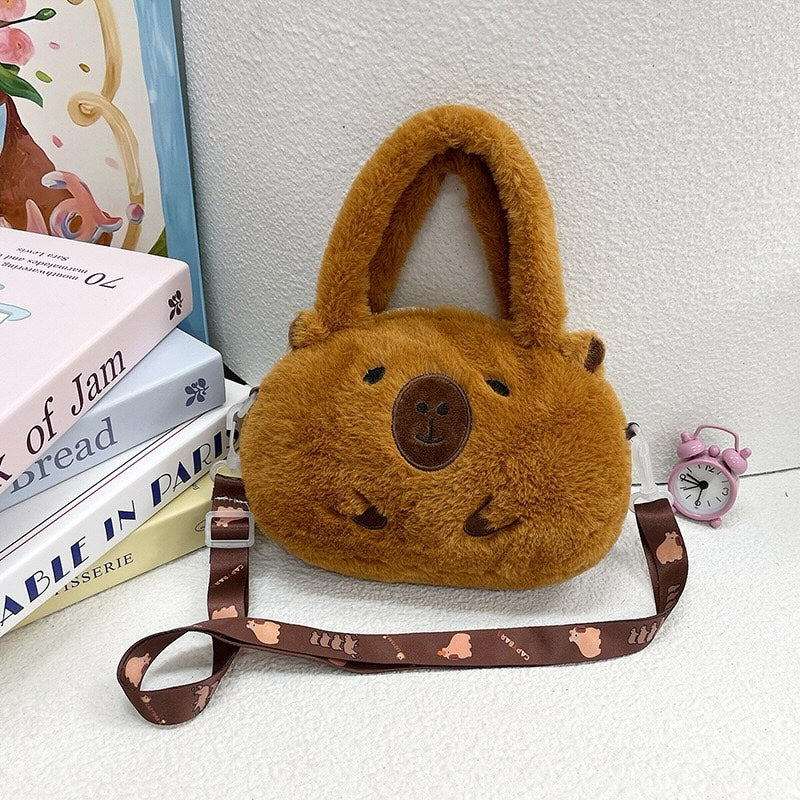 Bella N Bloom Cute Capybara Plush Mini Sling Bag for Kids & Girls